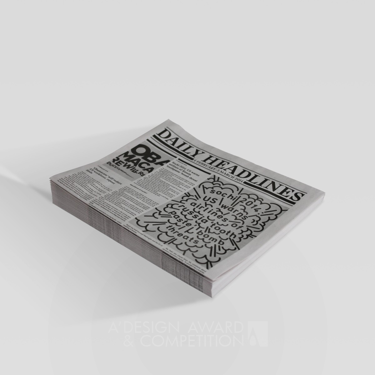 Daily Headlines Publication by Hui Chen Ou Yang Iron Graphics, Illustration and Visual Communication Design Award Winner 2018 