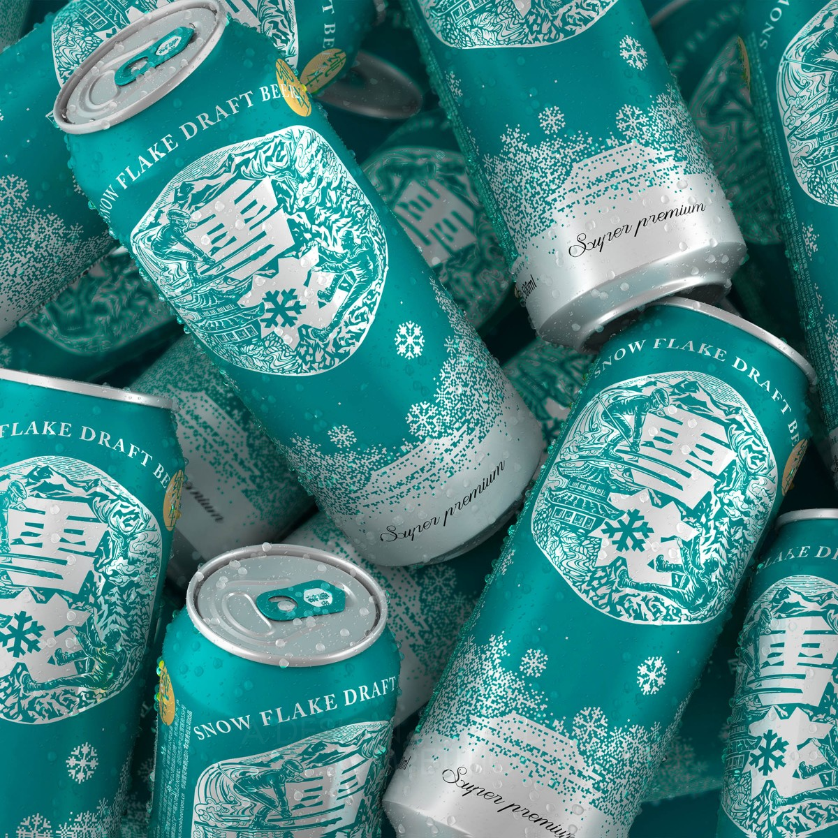 Snow Breweries - Snow Beer Beer by Tiger Pan and Dong Yan Silver Packaging Design Award Winner 2018 