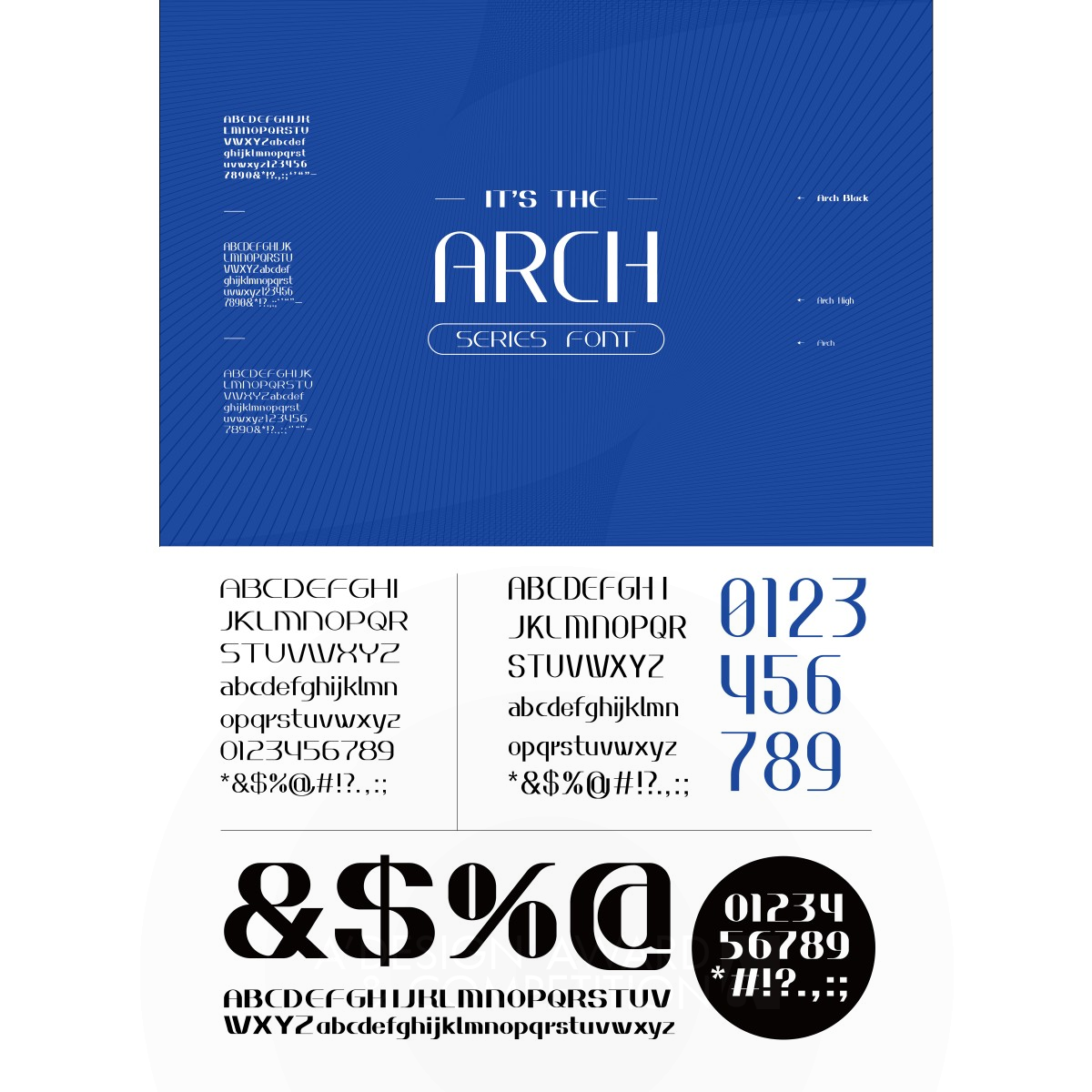 Arch Typeface by Chenglong Tao Iron Graphics, Illustration and Visual Communication Design Award Winner 2018 