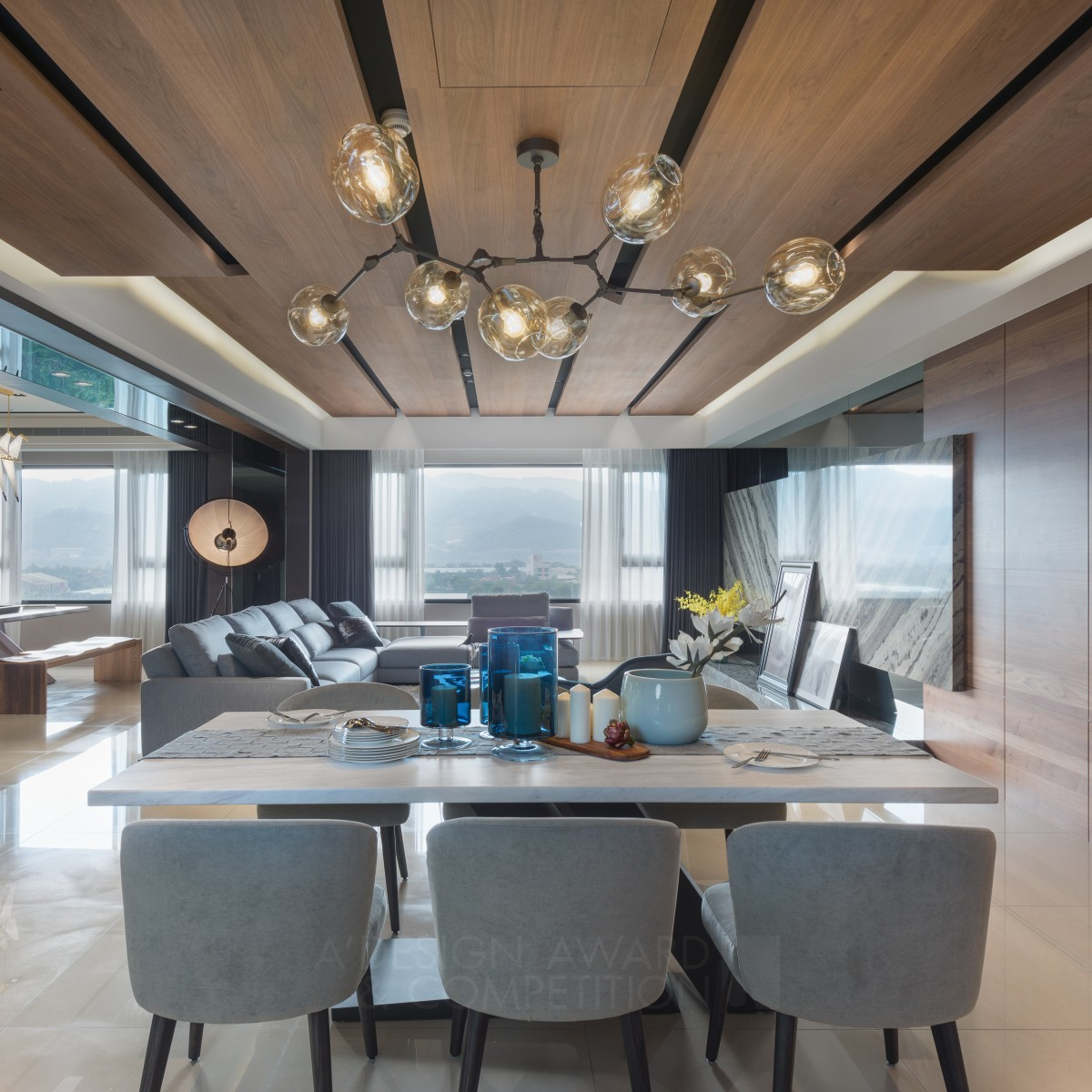 Artistic Private Mansion Residential by Han Chung Hung and Lu Hsiao Yang Bronze Interior Space and Exhibition Design Award Winner 2018 