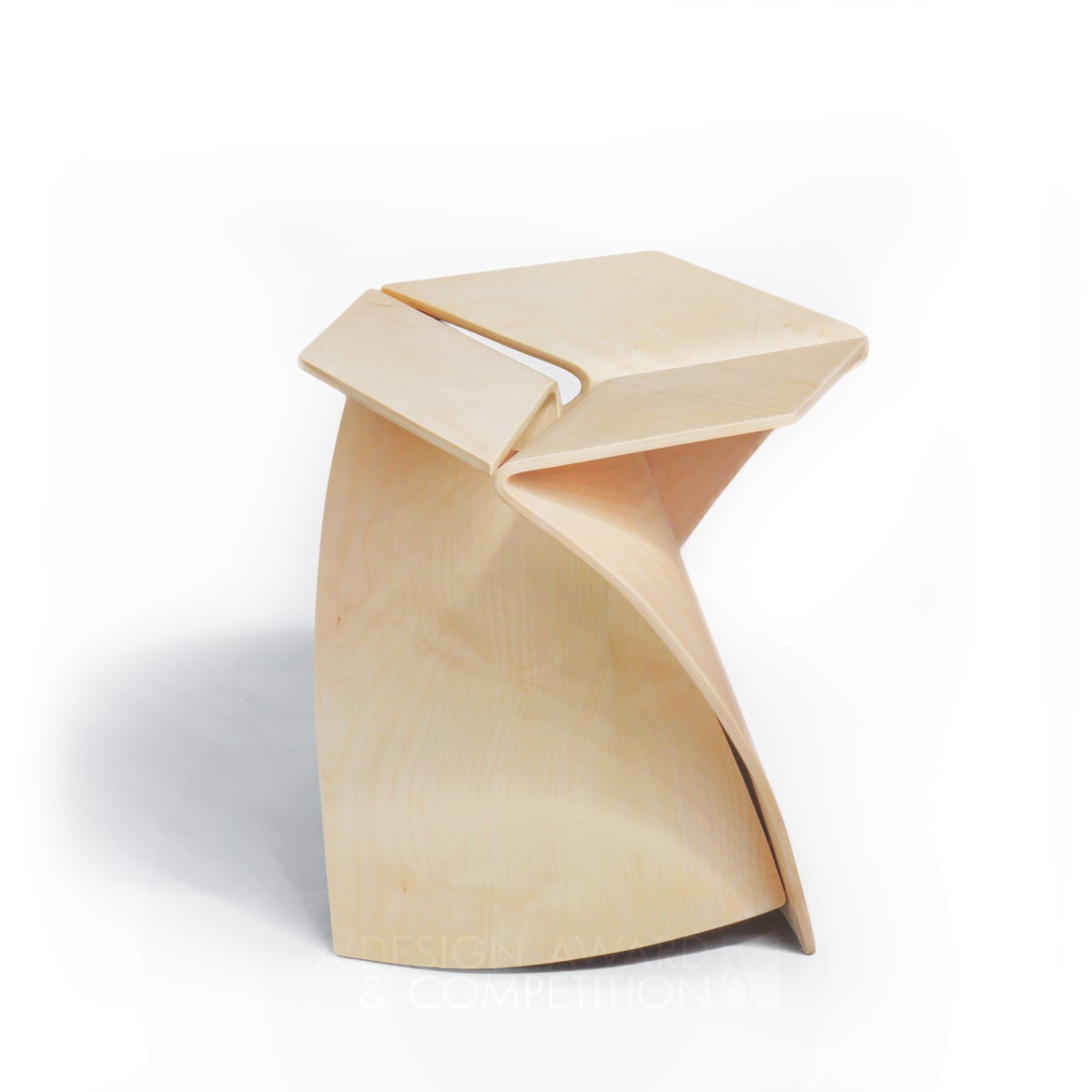 TwiStool Veneer Stool by Sherry Jiekun Qian Silver Furniture Design Award Winner 2018 