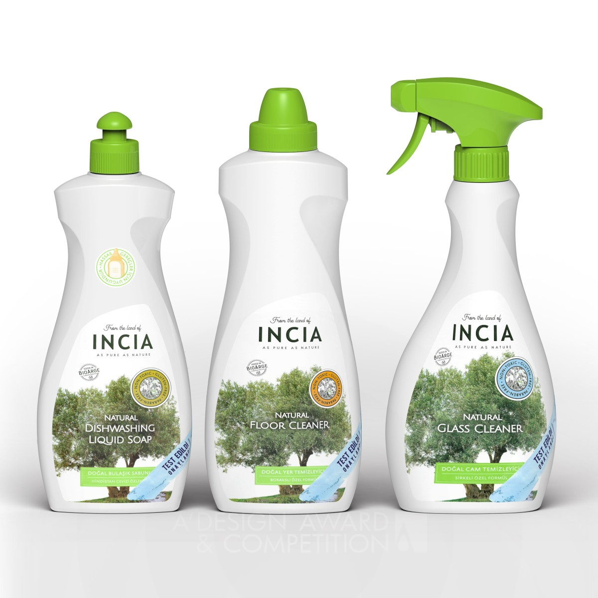 Incia Household Cleaner Series Household Cleaners by Musa Celik Iron Packaging Design Award Winner 2018 