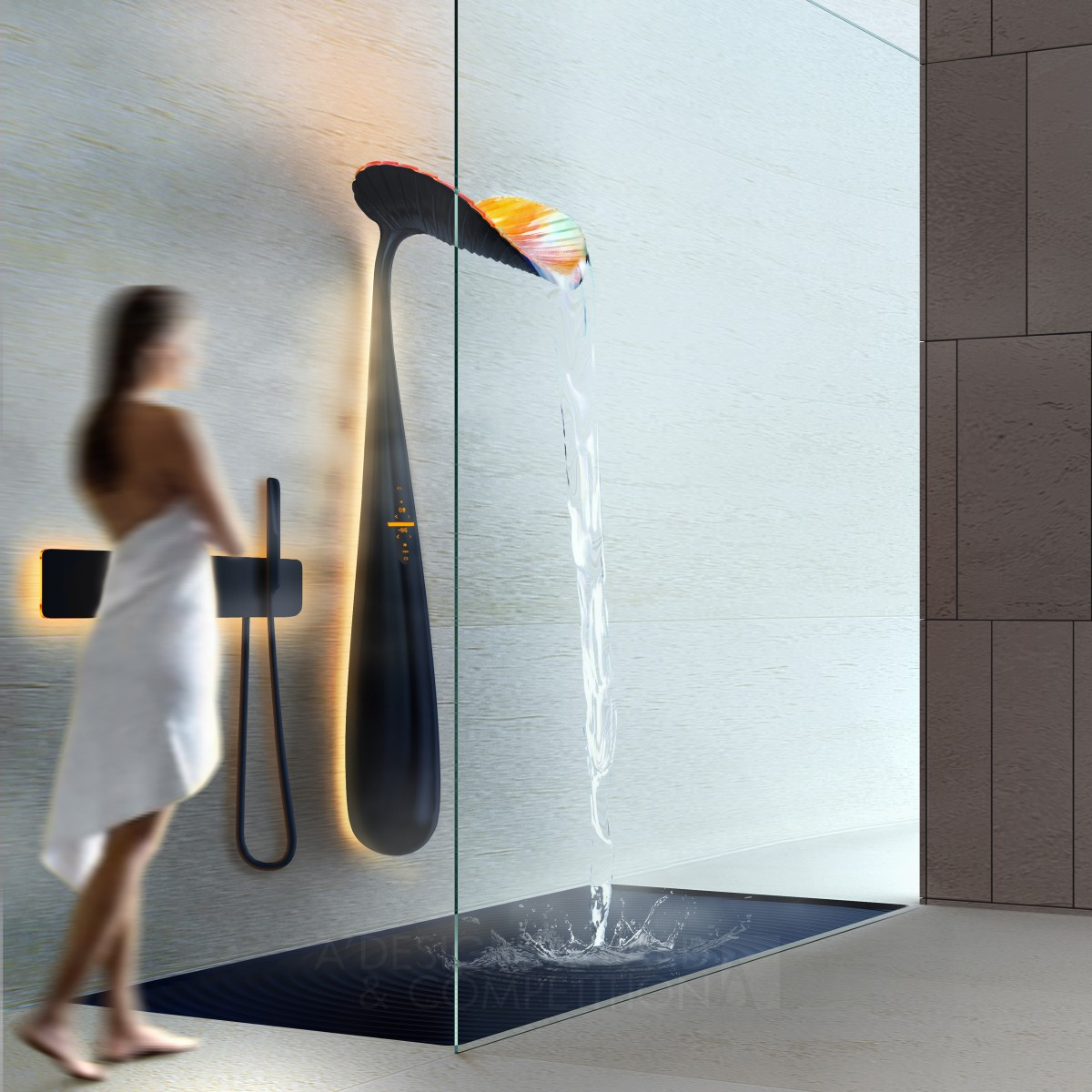 Ora Shower panel by Vladimir Polikarpov Platinum Bathroom Furniture and Sanitary Ware Design Award Winner 2018 