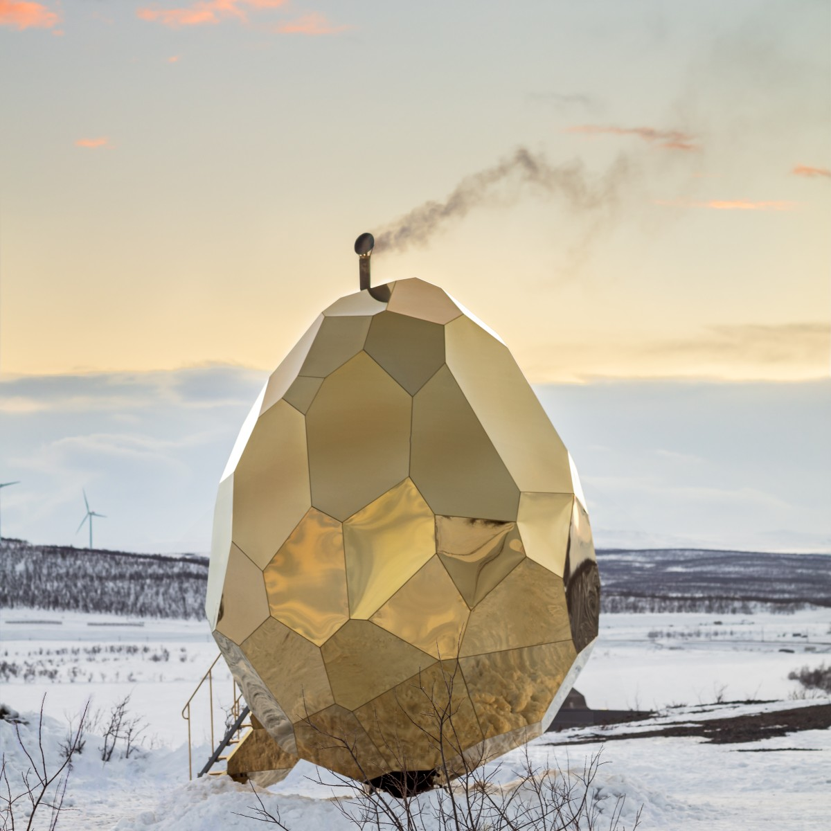 Solar Egg Public sauna by Futurniture and Bigert & Bergstrom Golden Architecture, Building and Structure Design Award Winner 2018 