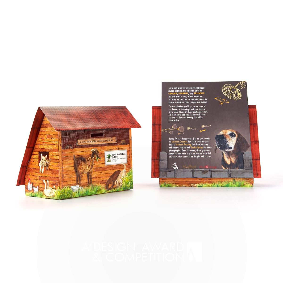 Furry Friends Farm 2018 Calendar by Eminent Creative Sdn Bhd Bronze Graphics, Illustration and Visual Communication Design Award Winner 2018 