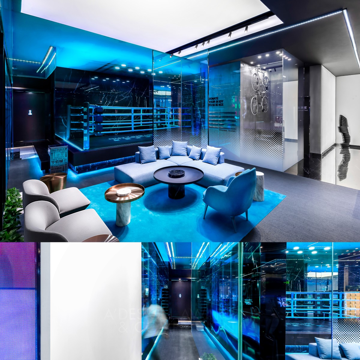 BLUE RAY FITNESS Fitness Center by TACCO LEE Silver Interior Space and Exhibition Design Award Winner 2018 