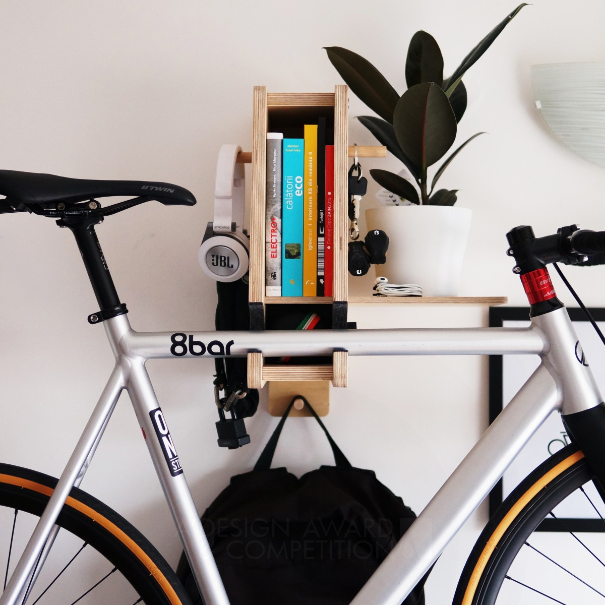 Berlin Bicycle Rack Indoor bicycle storing by Adrian Bogdan Silver Furniture Design Award Winner 2018 