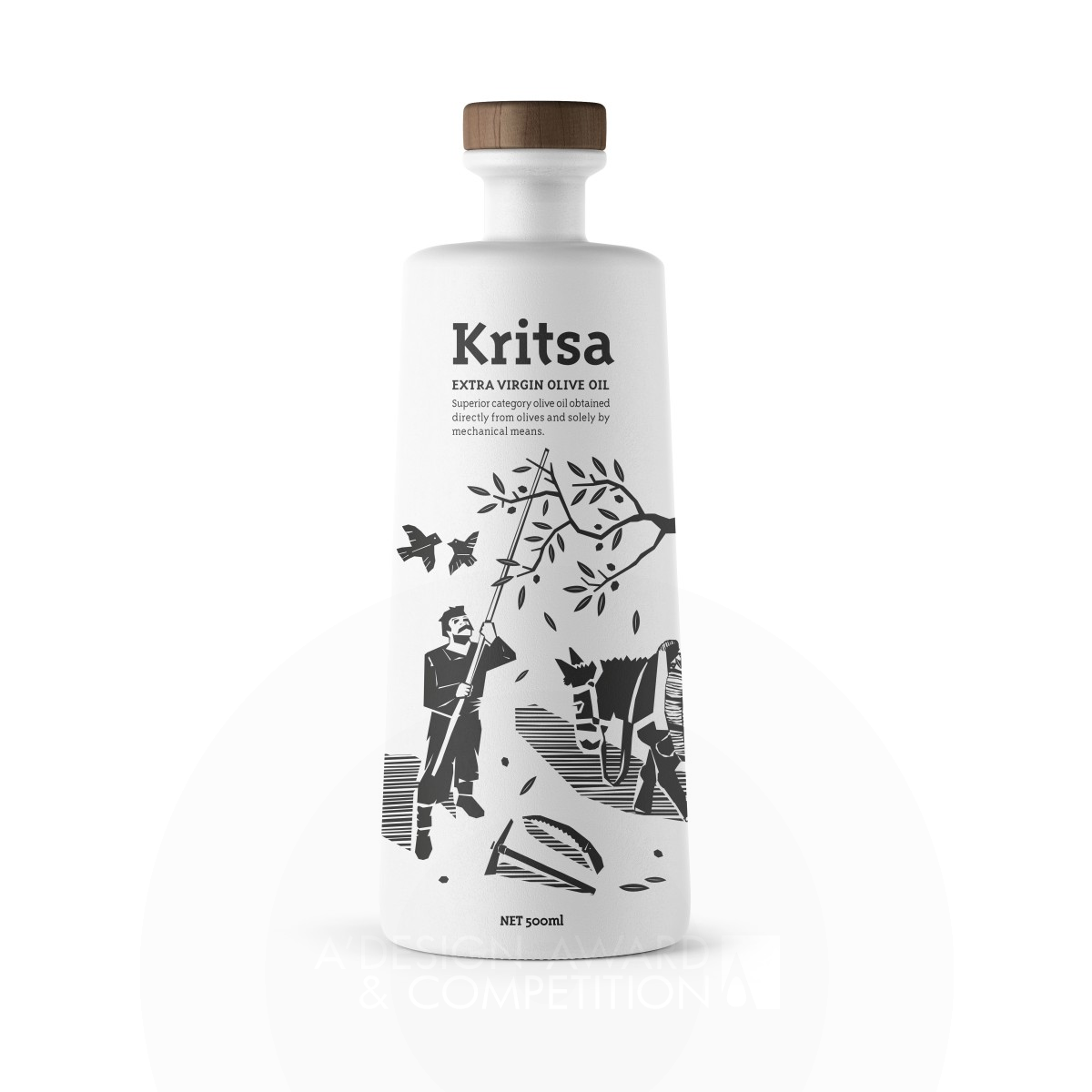 Kritsa Extra Virgin Olive Oil Olive oil package by Manos Siganos Silver Packaging Design Award Winner 2018 