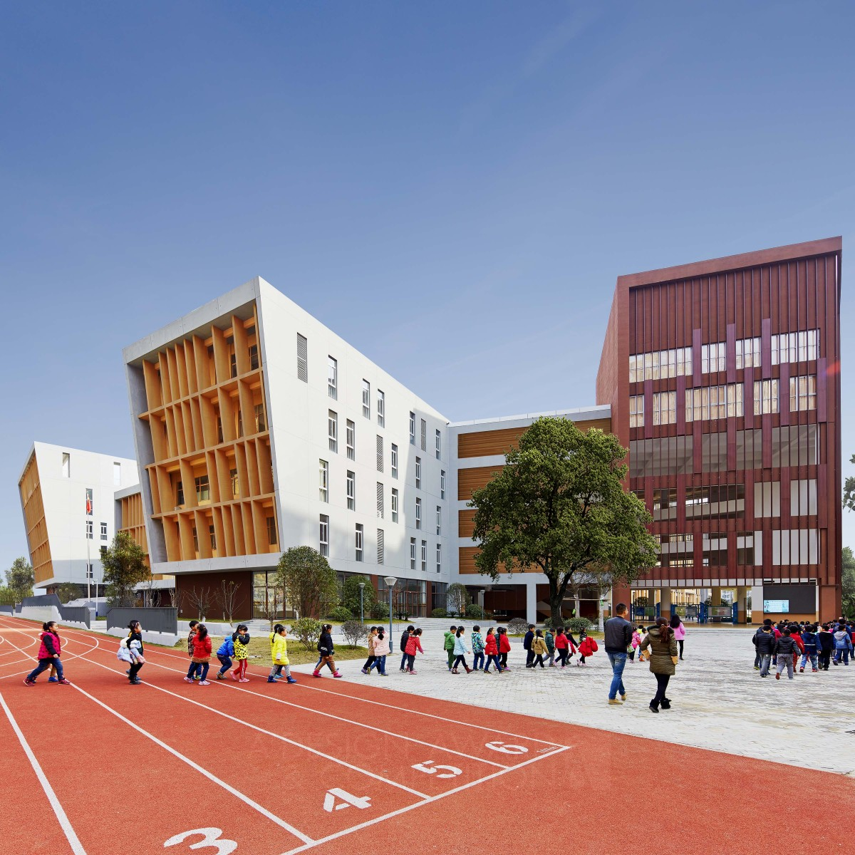 Hefei No.45 Middle School Fu Rong Campus School by Leigh & Orange Limited Bronze Architecture, Building and Structure Design Award Winner 2018 