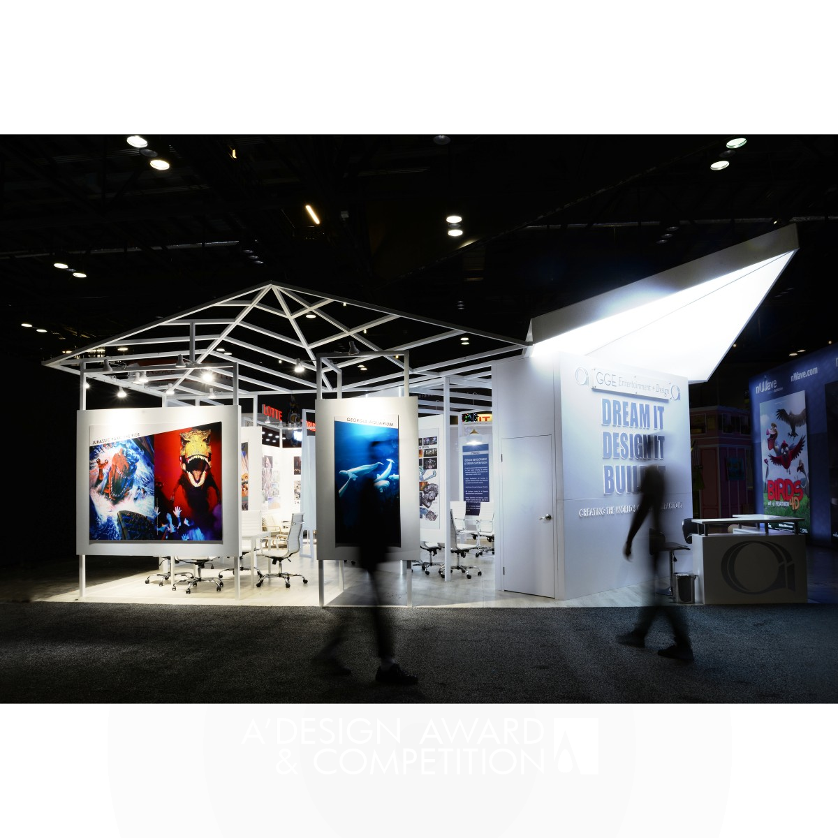 Hip Valley Lights Trade show booth by Beams Creative Silver Interior Space and Exhibition Design Award Winner 2018 