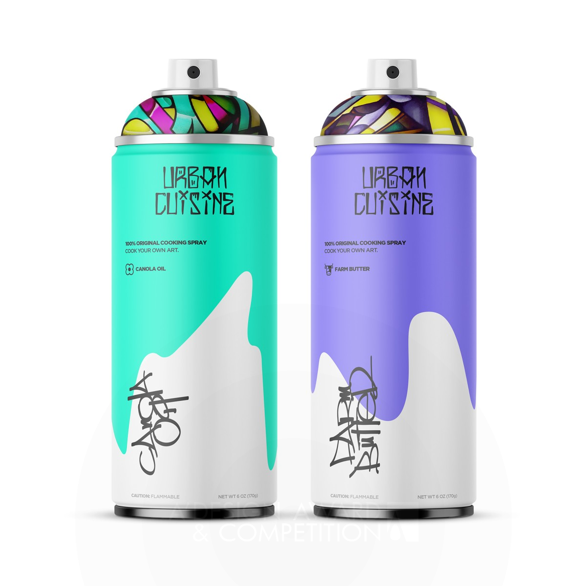 Urban Cuisine Cooking Spray by Ian Wallace Silver Packaging Design Award Winner 2018 