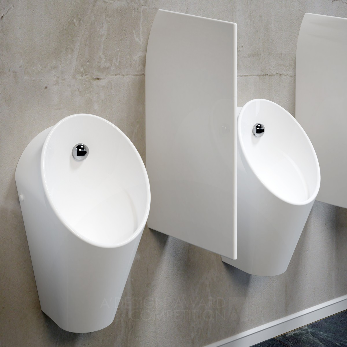 Serel Luvi Urinal Set Self-Cleaning by Serel Design Team Silver Bathroom Furniture and Sanitary Ware Design Award Winner 2018 