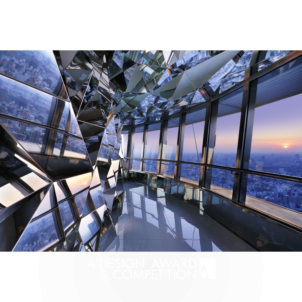 Tokyo Tower Top Deck Observatory by KAZ Shirane Golden Interior Space and Exhibition Design Award Winner 2018 