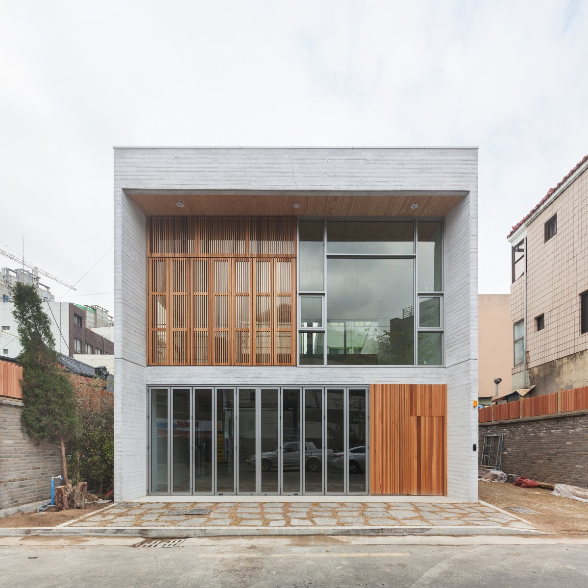 Daebong-dong Commercial Skip Floor Commercial Cafe by Junghee Lee Silver Architecture, Building and Structure Design Award Winner 2018 