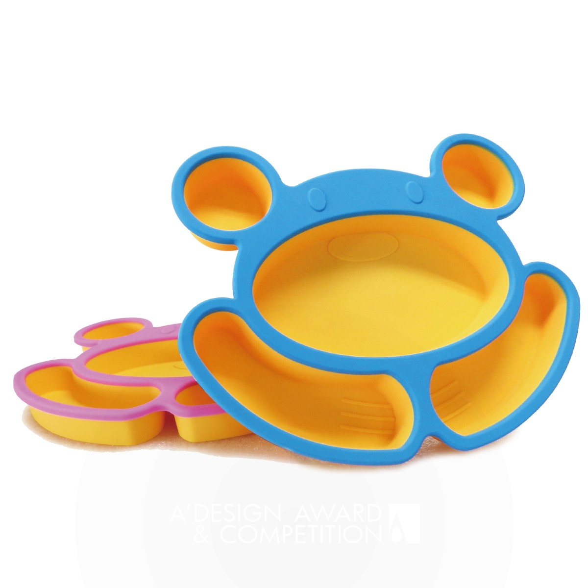 Happy Bear Silicone meal plate by ChungSheng Chen Bronze Baby, Kids' and Children's Products Design Award Winner 2018 