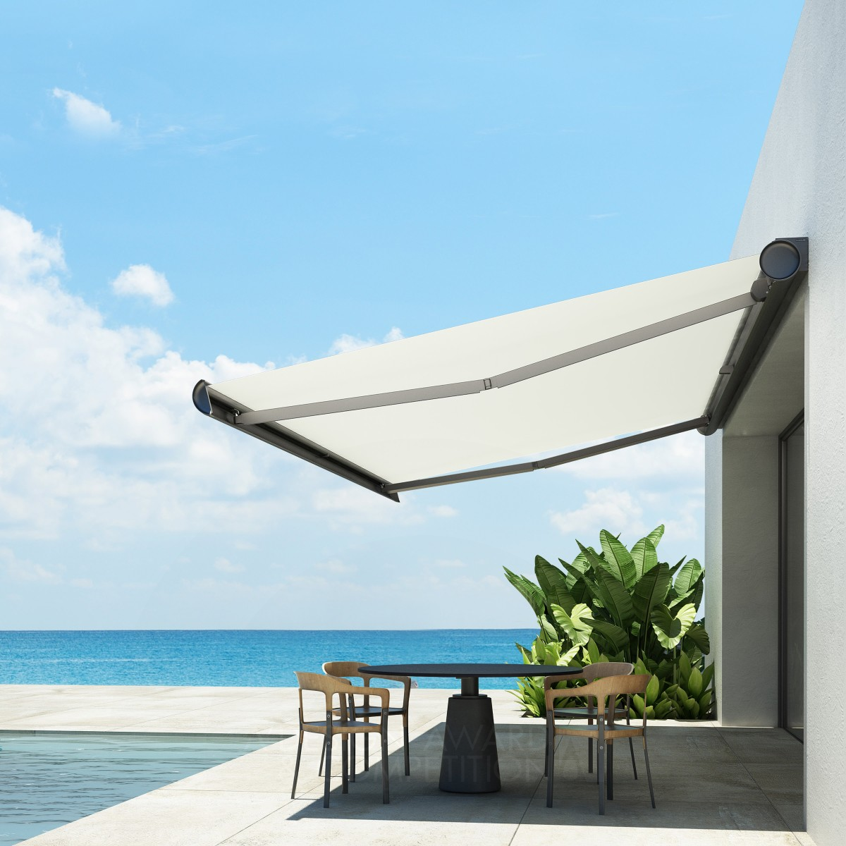 FENG Sun Awning by MARIO MAZZER STUDIO Silver Building Materials and Construction Components Design Award Winner 2018 