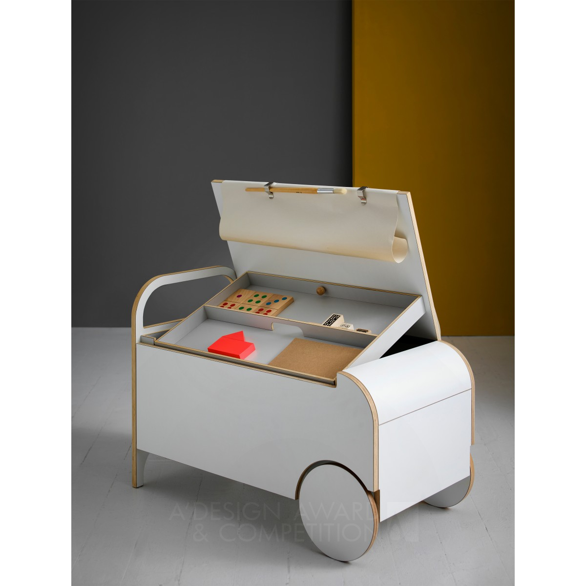 IO Doodle Box Mobile Art Storage by Mina Panic and Carlo Negri Silver Furniture Design Award Winner 2018 