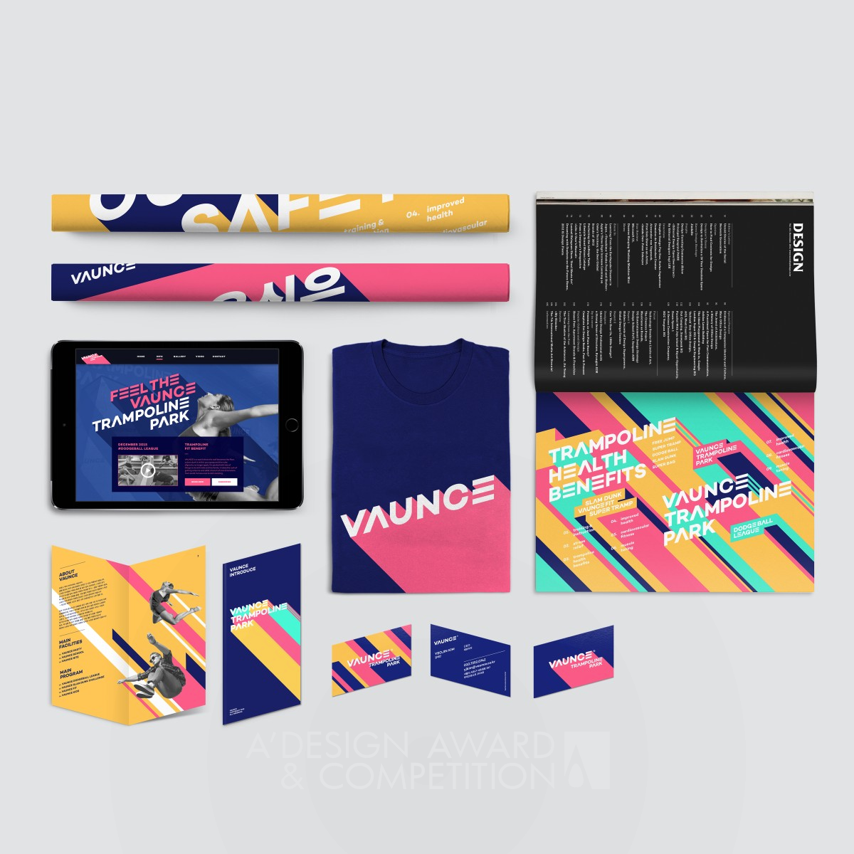 VAUNCE Trampoline Park Brand Identity Design by PlusX and Vaunce Silver Graphics, Illustration and Visual Communication Design Award Winner 2018 