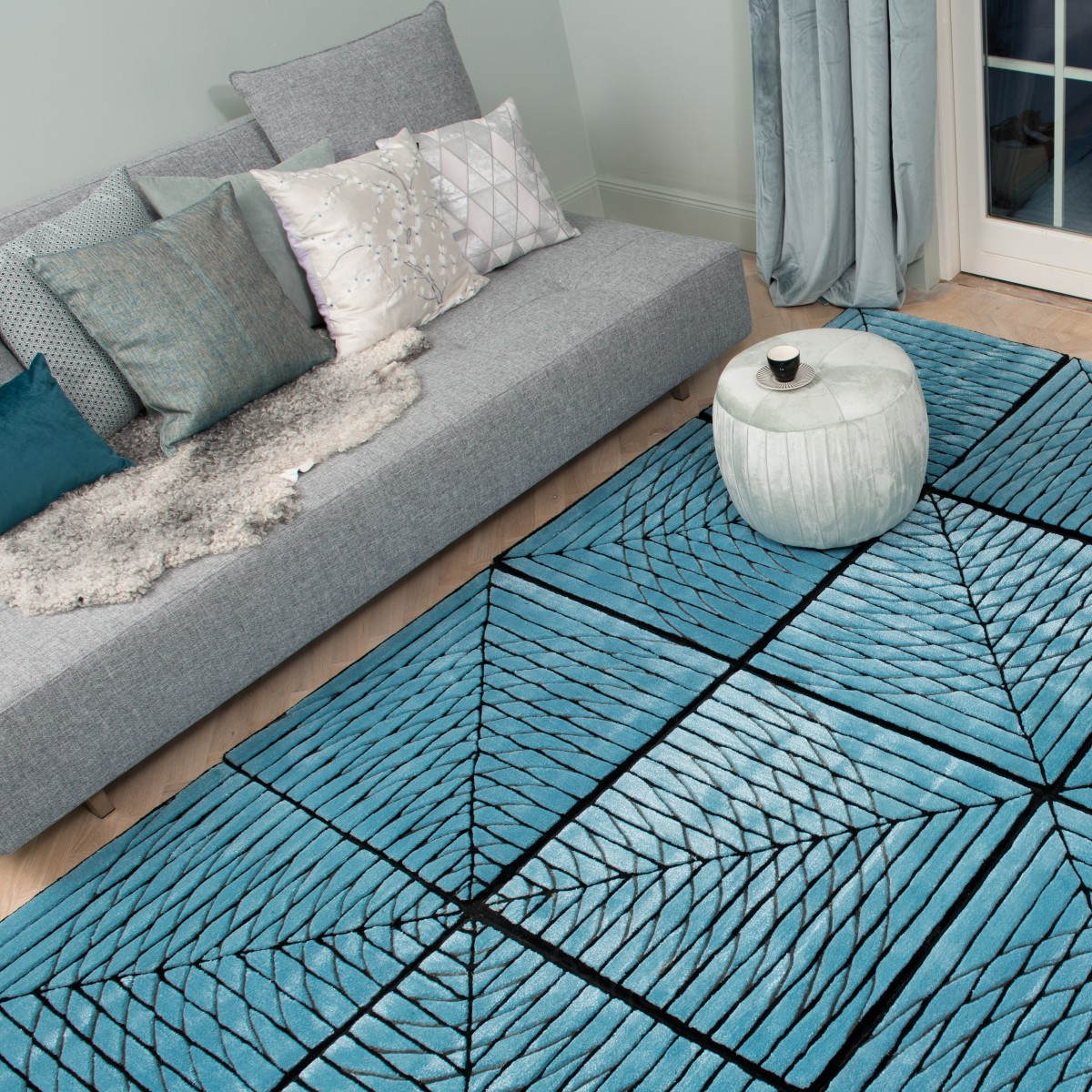 Morpheus  Convertible Rug Tile by Ingrid Kulper Silver Furniture Design Award Winner 2018 