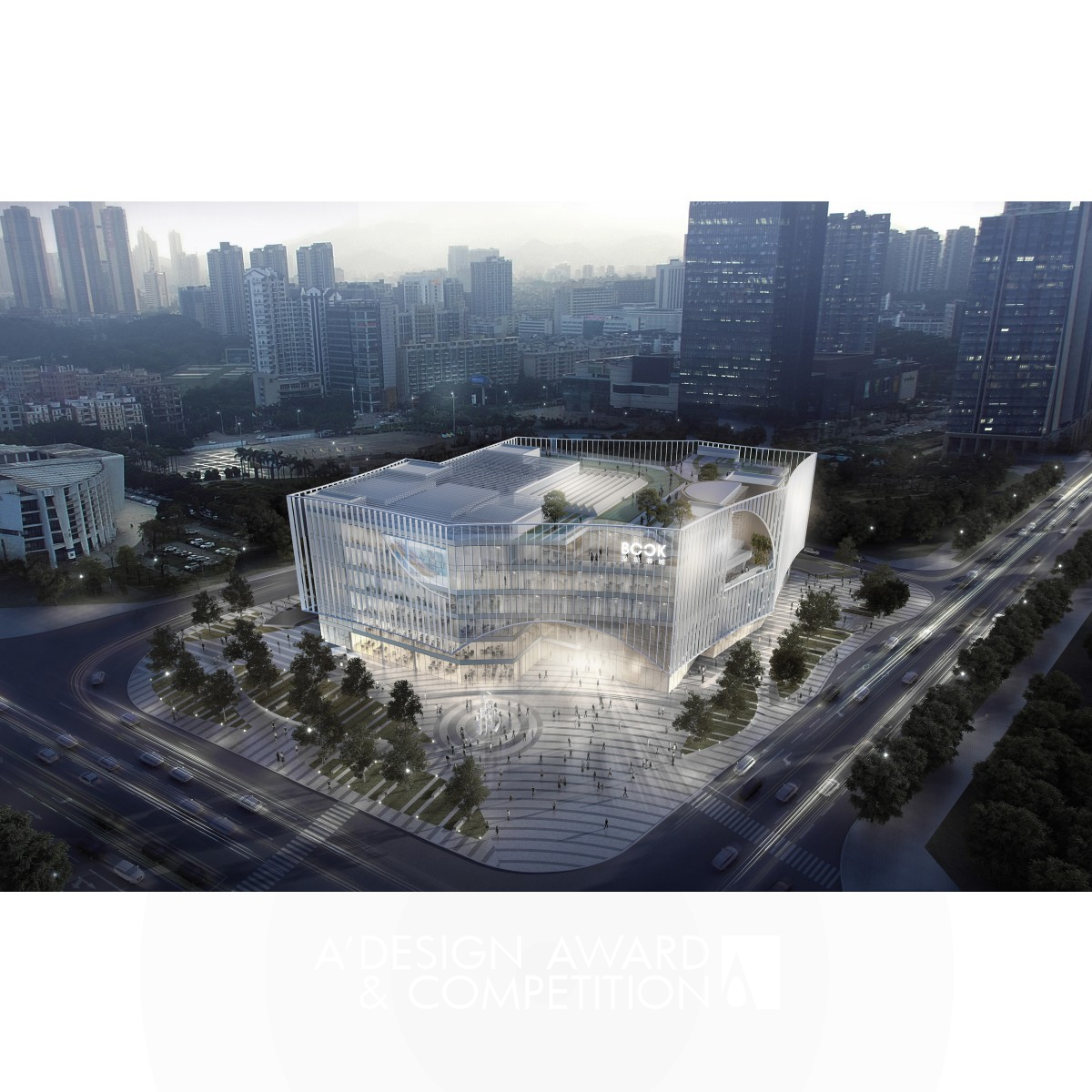 Shenzhen Book City Cultural space and library by ATELIER GLOBAL LTD. Silver Architecture, Building and Structure Design Award Winner 2018 