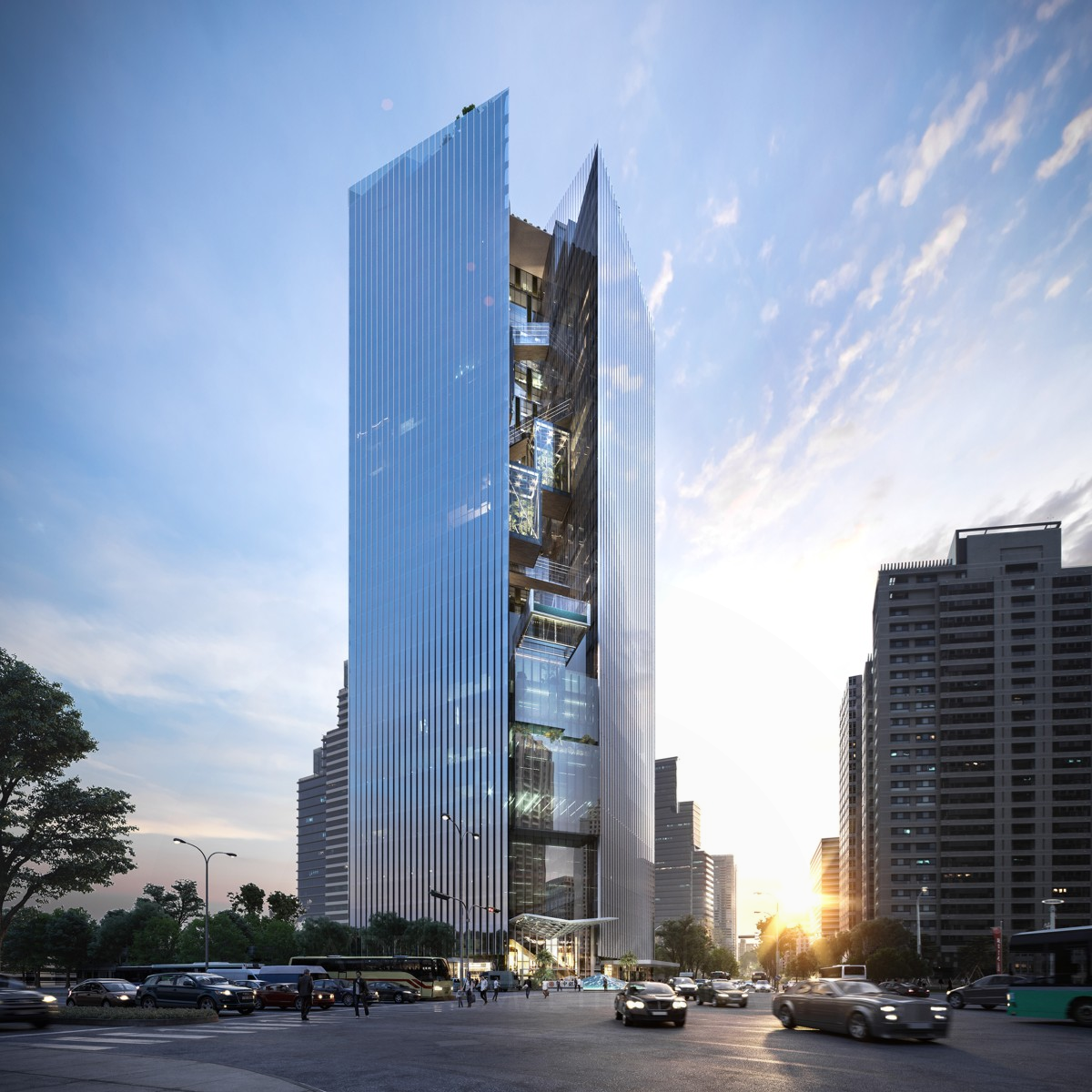 Commercial Bank Headquarters of Taichung Commercial Bank HQ & Five Star Hotel     by Aedas Golden Architecture, Building and Structure Design Award Winner 2018 