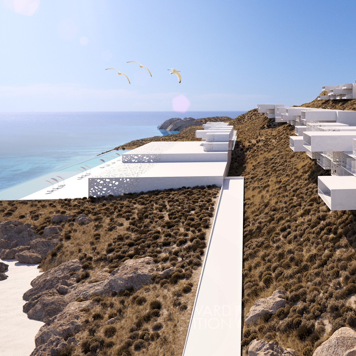 Mykonos White Boxes Resort Tourist Complex by Potiropoulos+Partners Bronze Architecture, Building and Structure Design Award Winner 2018 