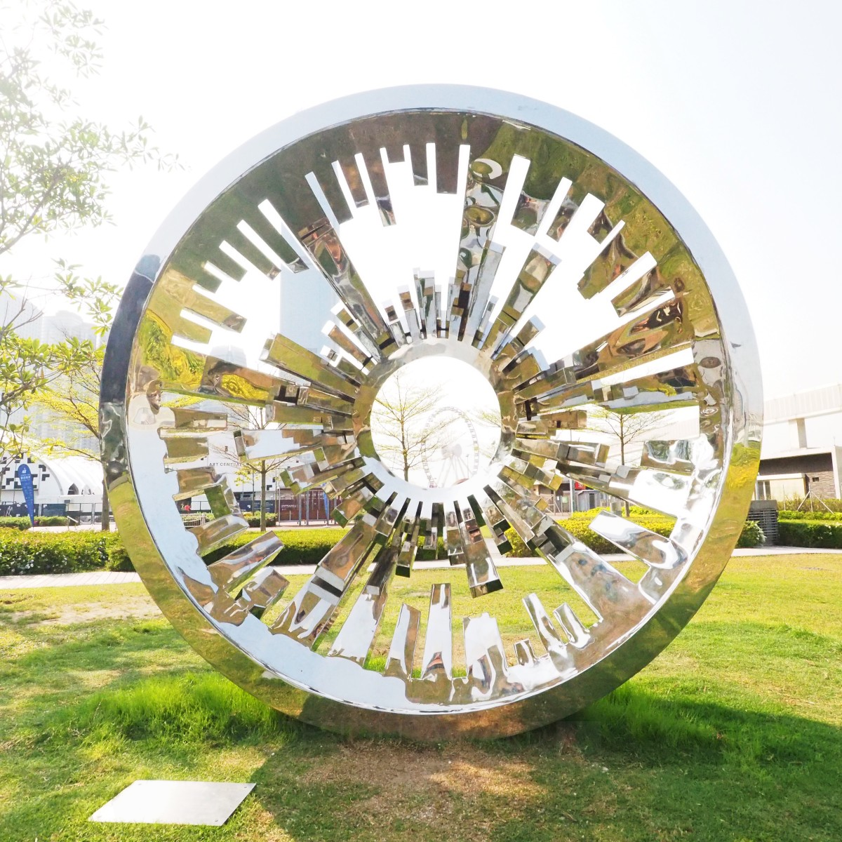 The HK Eye Sculpture Public Art Sculpture by Sin Chi Kei, Leung Siu Lun and Kan Ka Lo Golden Fine Arts and Art Installation Design Award Winner 2018 