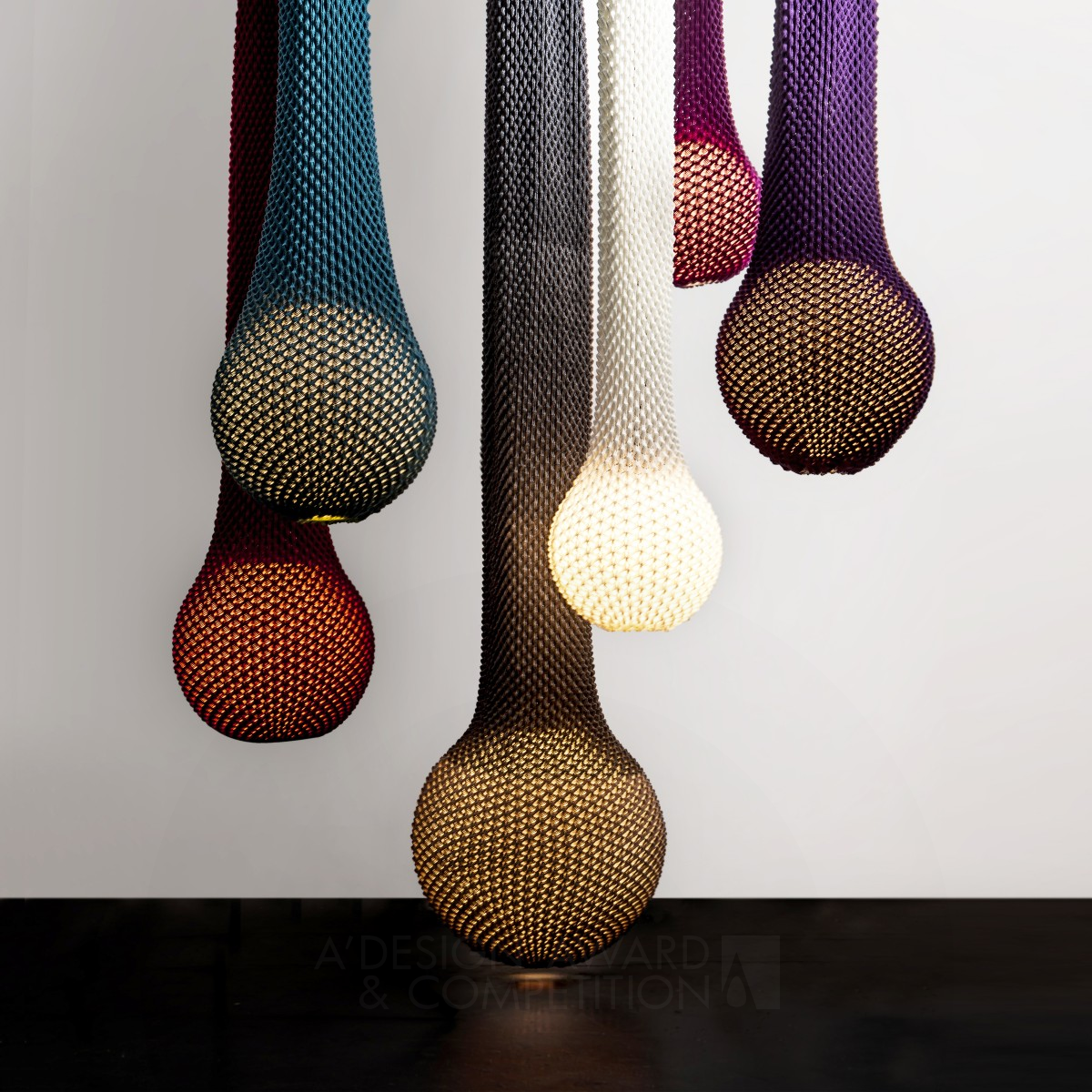 Knitted Unique and original lighting collection  by Ariel Zuckerman Golden Lighting Products and Fixtures Design Award Winner 2018 