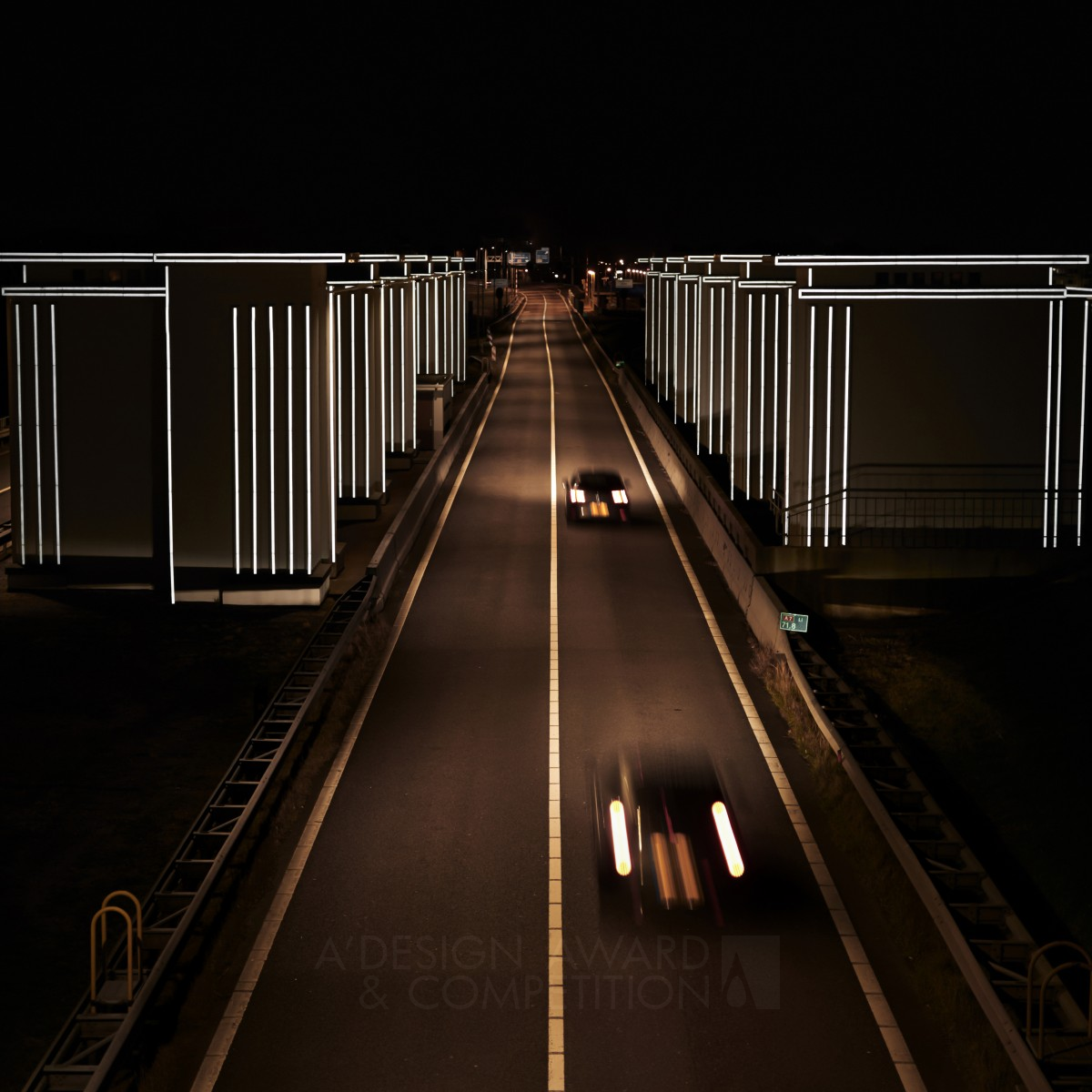 Gates of Light Retroreflective Architecture  by Daan Roosegaarde Platinum Lighting Products and Fixtures Design Award Winner 2018 