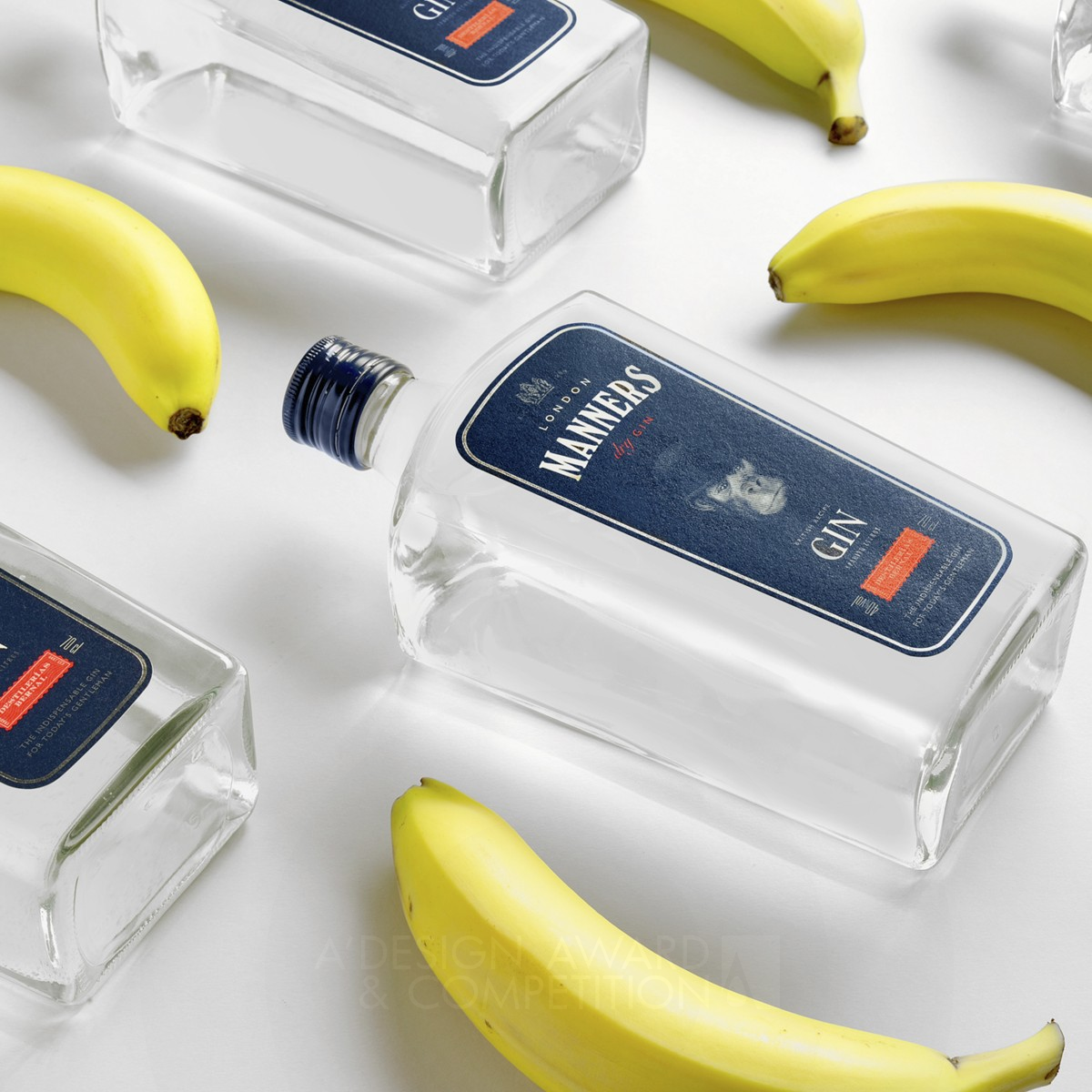 Gin Manners Gin Bottle  by Estudio Maba Golden Packaging Design Award Winner 2018 