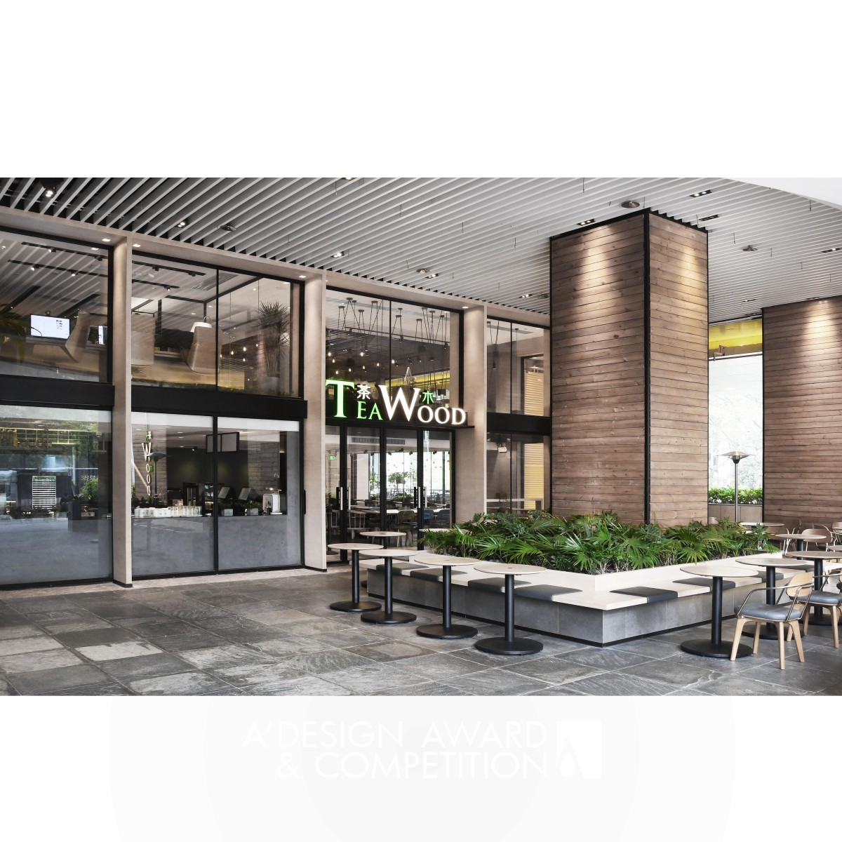 Teawood Central Walk Restaurant and cafe by Vincent Chi-wai Chiang Bronze Interior Space and Exhibition Design Award Winner 2018 