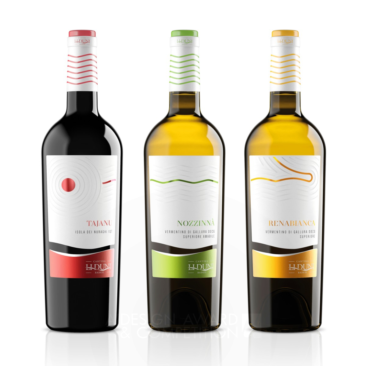 The Sands Wine Labels Wine labes by Giovanni Murgia Iron Packaging Design Award Winner 2018 