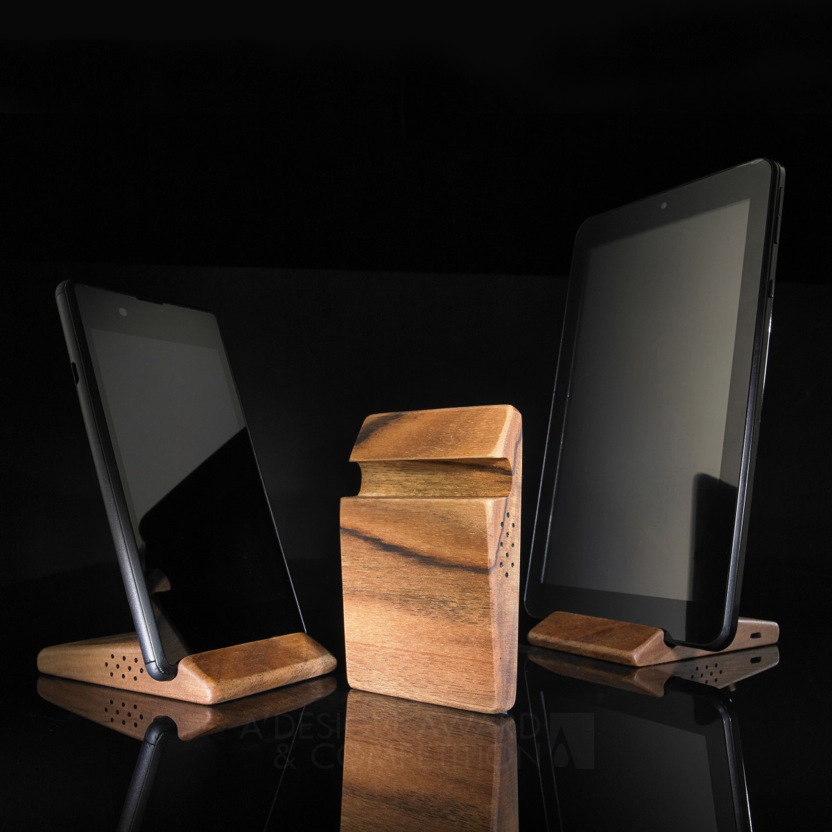 Timber Multifunctional Phone Holder by Mateja Krasovec Pogorelcnik Iron Furniture Design Award Winner 2018 