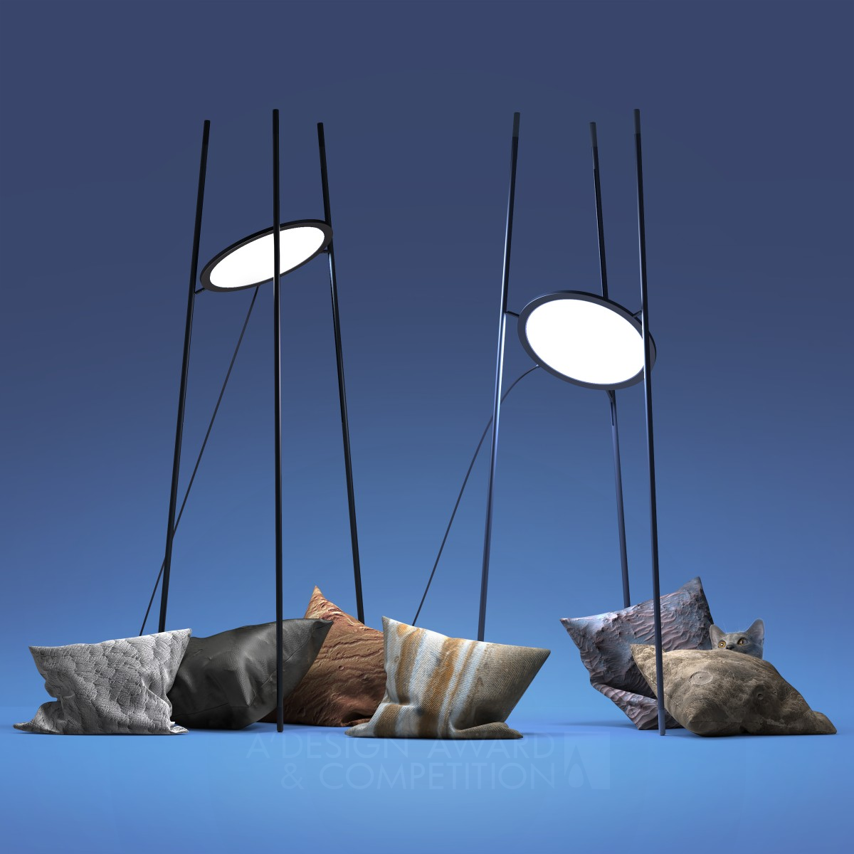 Martians Floor lamp by Igor Lobanov Silver Lighting Products and Fixtures Design Award Winner 2018 