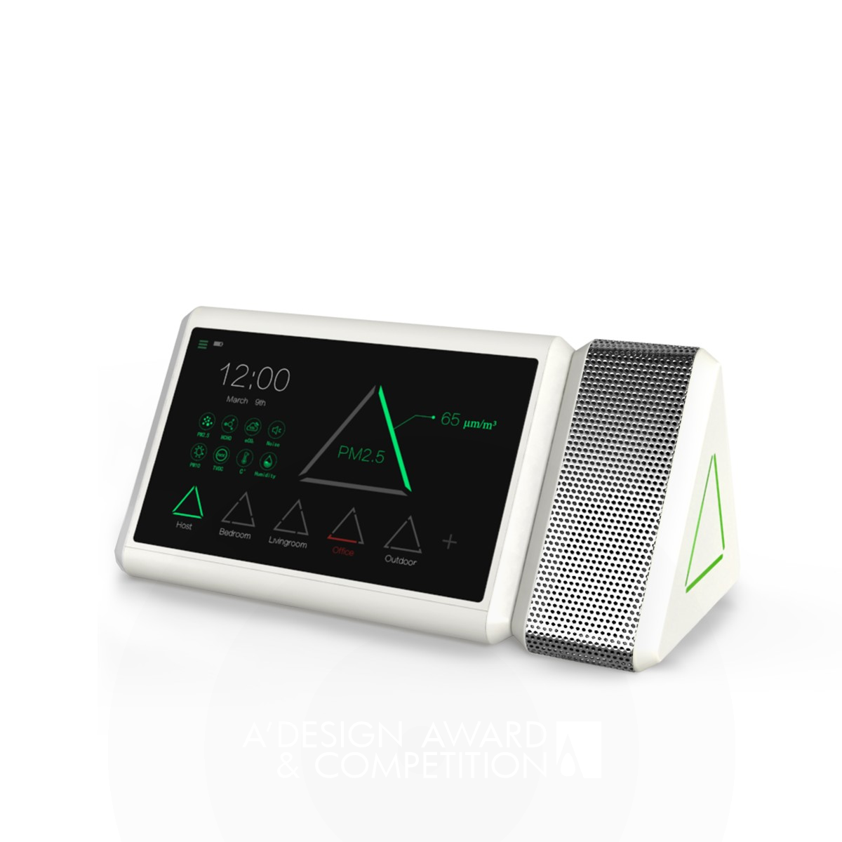 Triangle Air Monitor by Xuesong and MaXiaoyi Bronze Security, Safety and Surveillance Products Design Award Winner 2019 