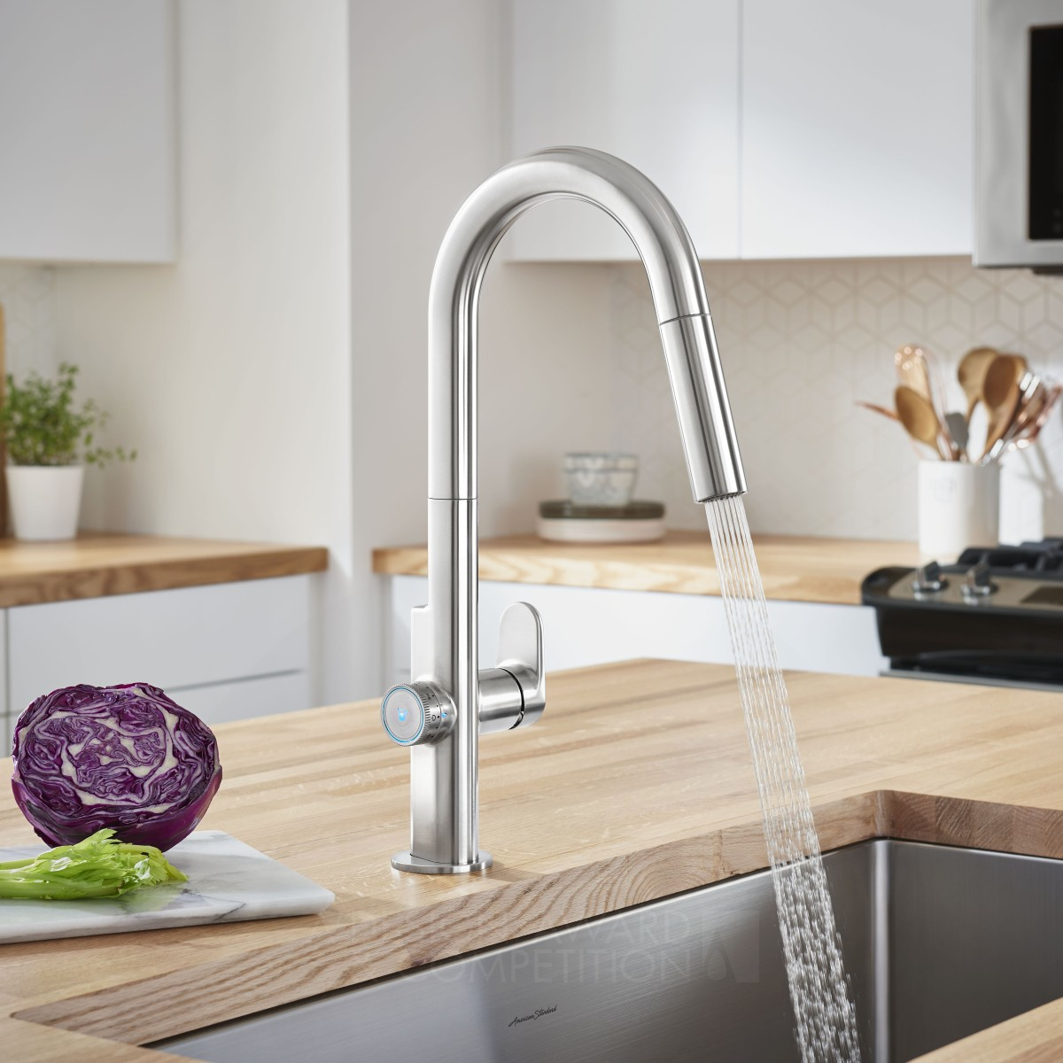 Beale MeasureFill Touch Touch Kitchen Faucet by American Standard Golden Furniture Design Award Winner 2019 