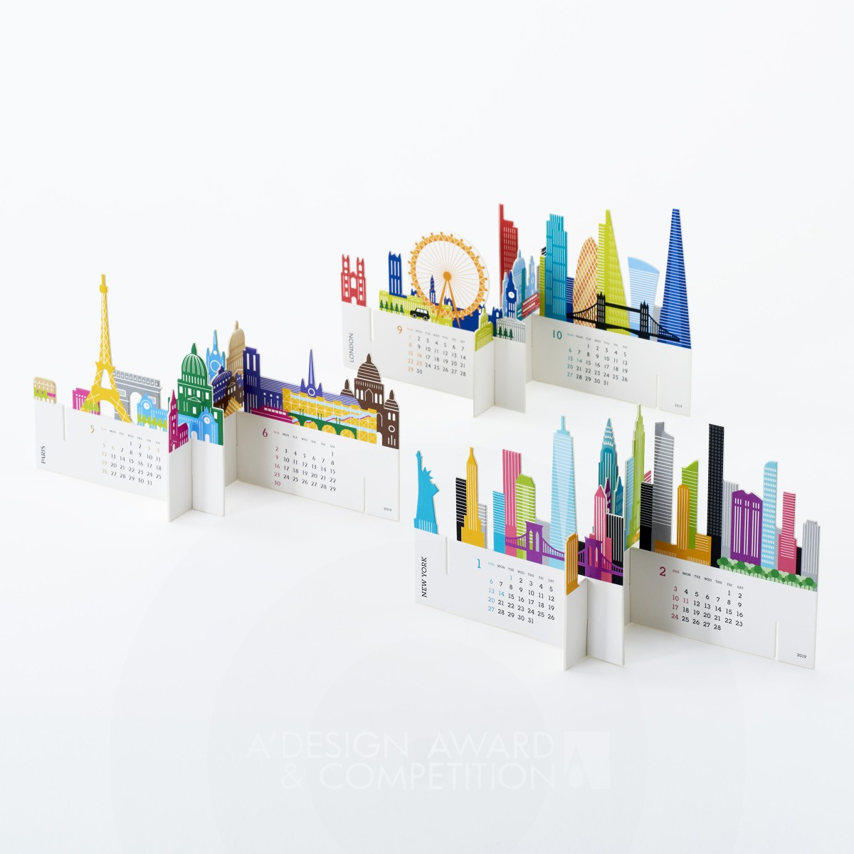 City Calendar by Katsumi Tamura Golden Graphics, Illustration and Visual Communication Design Award Winner 2019 