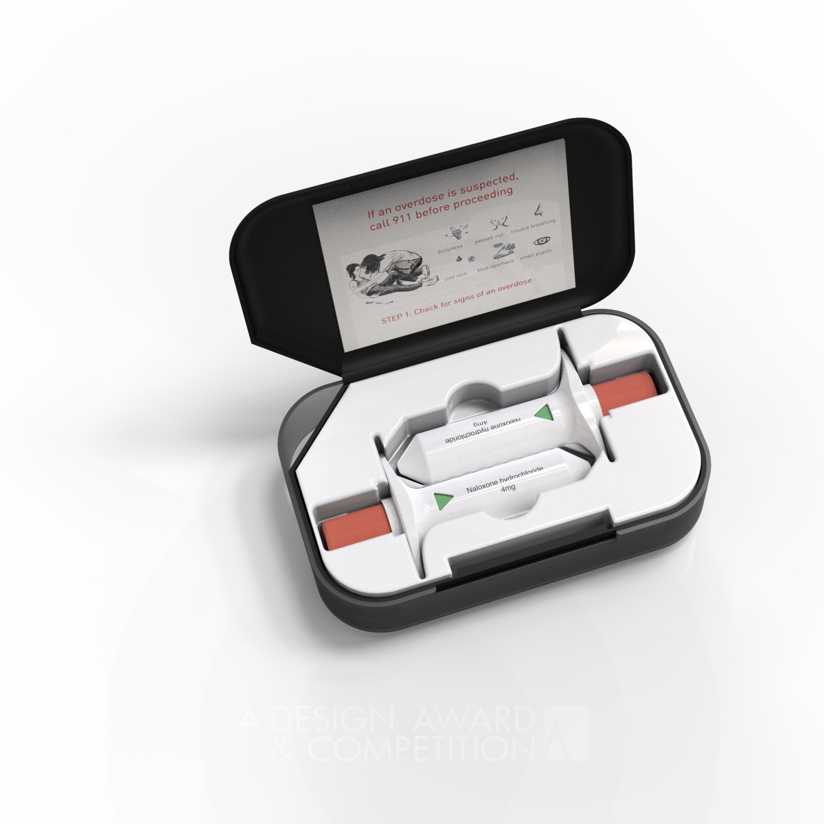 Nalox Opioid Overdose Kit by Celeste Greenbaum Iron Social Design Award Winner 2019 