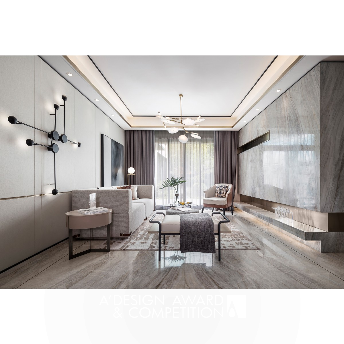 Fenghua Mansion Villa Sample Room by Yu Chao and Guanghui Zeng Silver Interior Space and Exhibition Design Award Winner 2019 