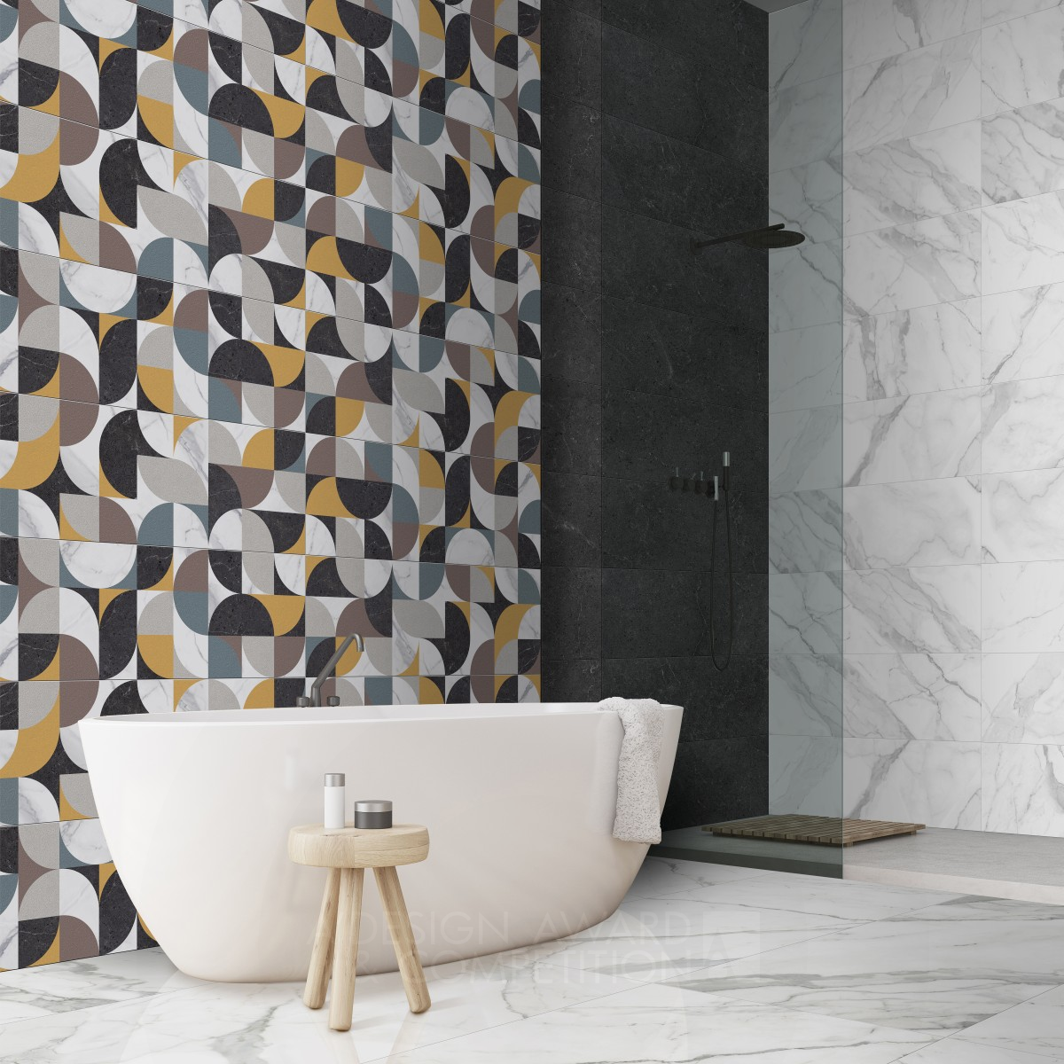 Arya Dynamic A Wall Tile by Ege Seramik Design Team Bronze Building Materials and Construction Components Design Award Winner 2019 