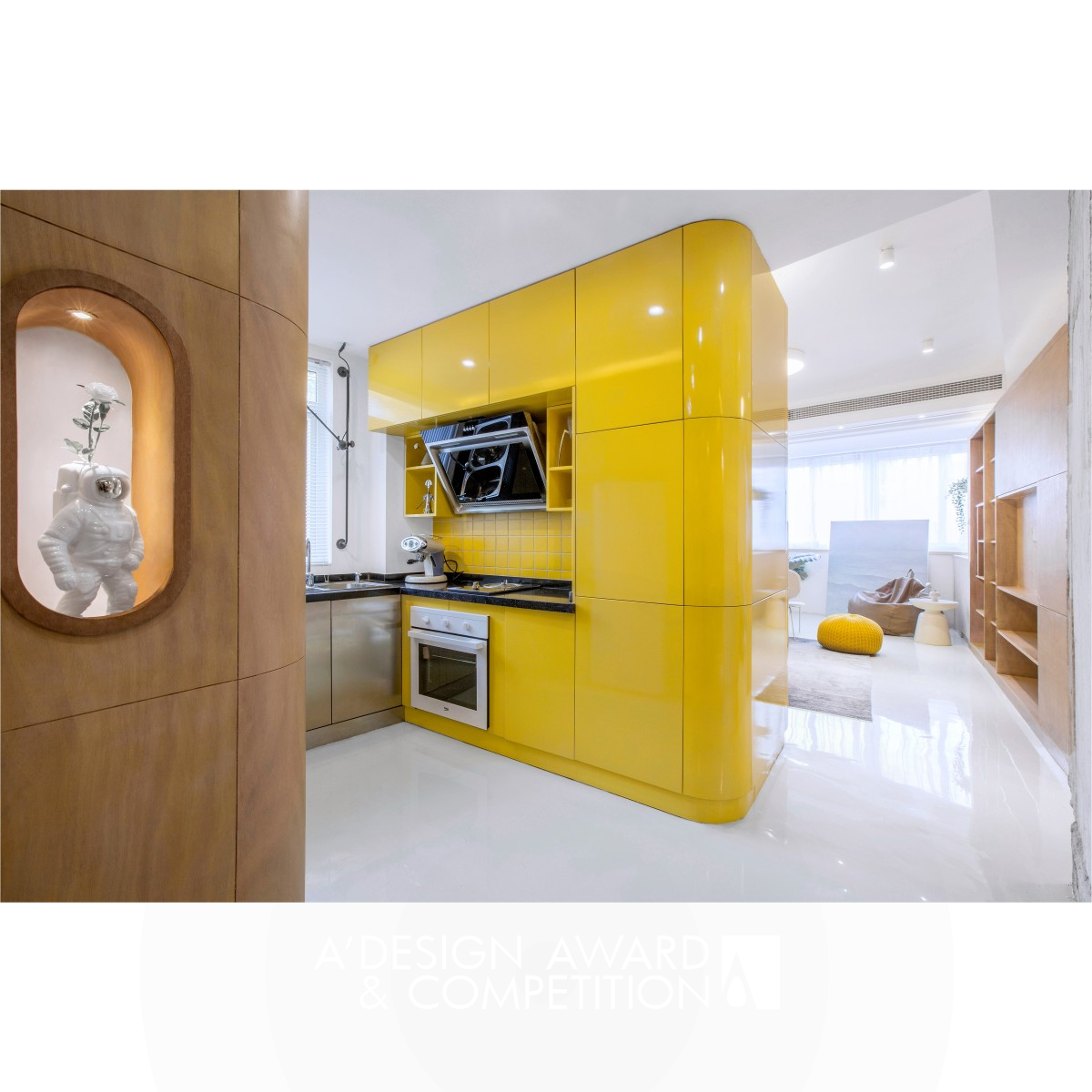 10 Degree Home Residential Apartment by Towodesign Golden Interior Space and Exhibition Design Award Winner 2019 