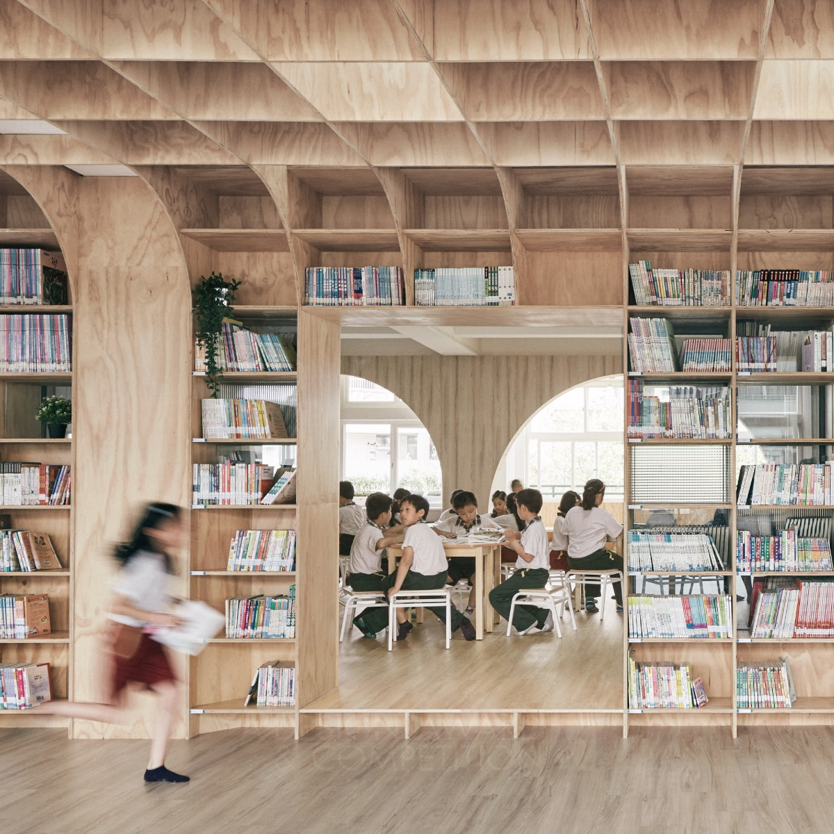 Lishin Elementary School Library Library by Shian-gung Tsai Golden Interior Space and Exhibition Design Award Winner 2019 