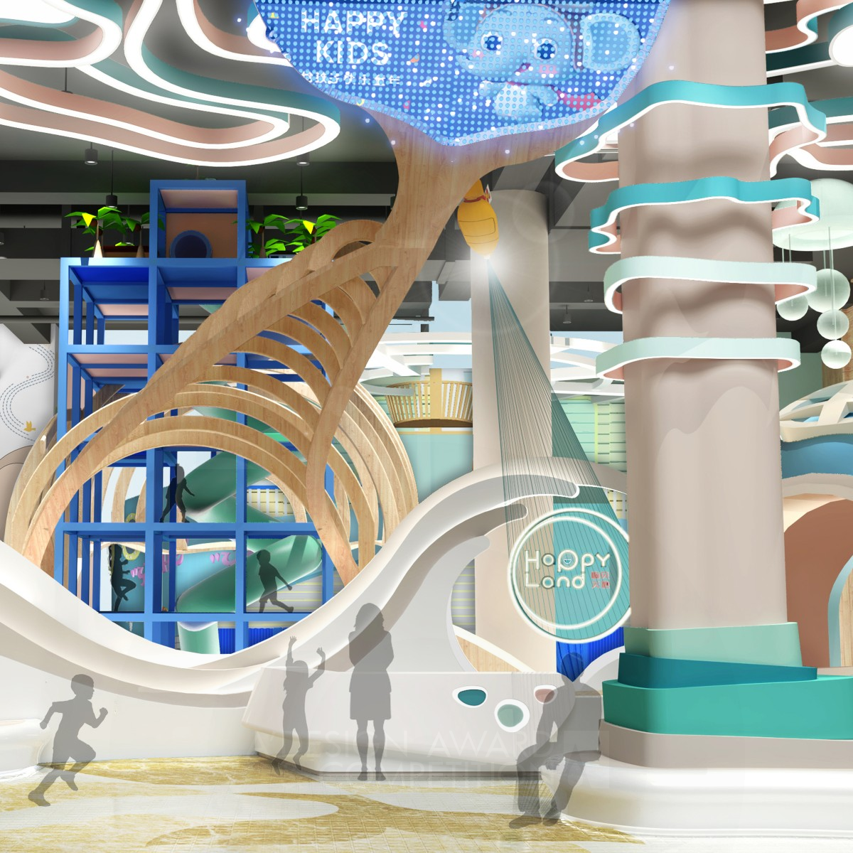 Happyland Kid's Club Xiamen China Happyland by Alec Wong Iron Interior Space and Exhibition Design Award Winner 2019 