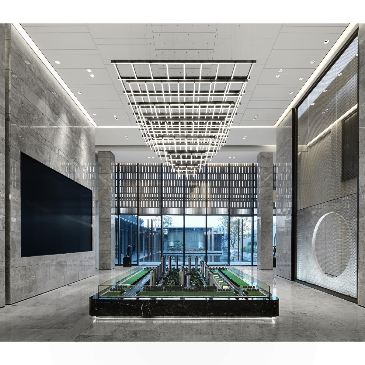 Haimen Changjiangyin Sales Office by Yu Chao and Guanghui Zeng Bronze Interior Space and Exhibition Design Award Winner 2019 