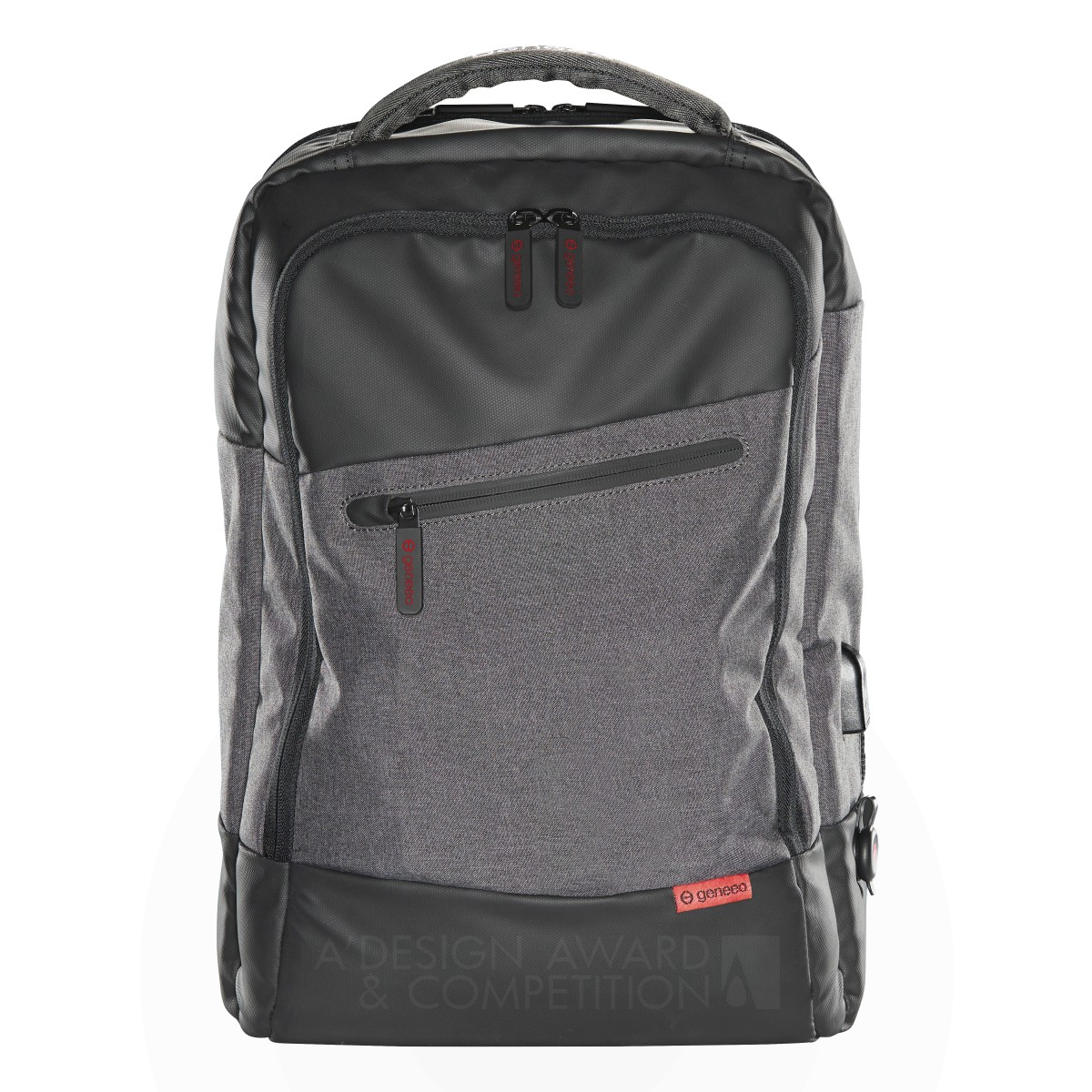 Genius Pack Platinum Smart Backpack by Geneeo Silver Fashion and Travel Accessories Design Award Winner 2019 