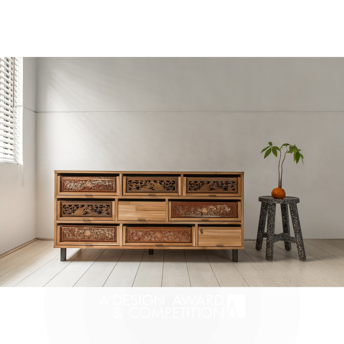 Autumn Festival Furniture Cabinet by Chao-Lin Huang Bronze Furniture Design Award Winner 2019 