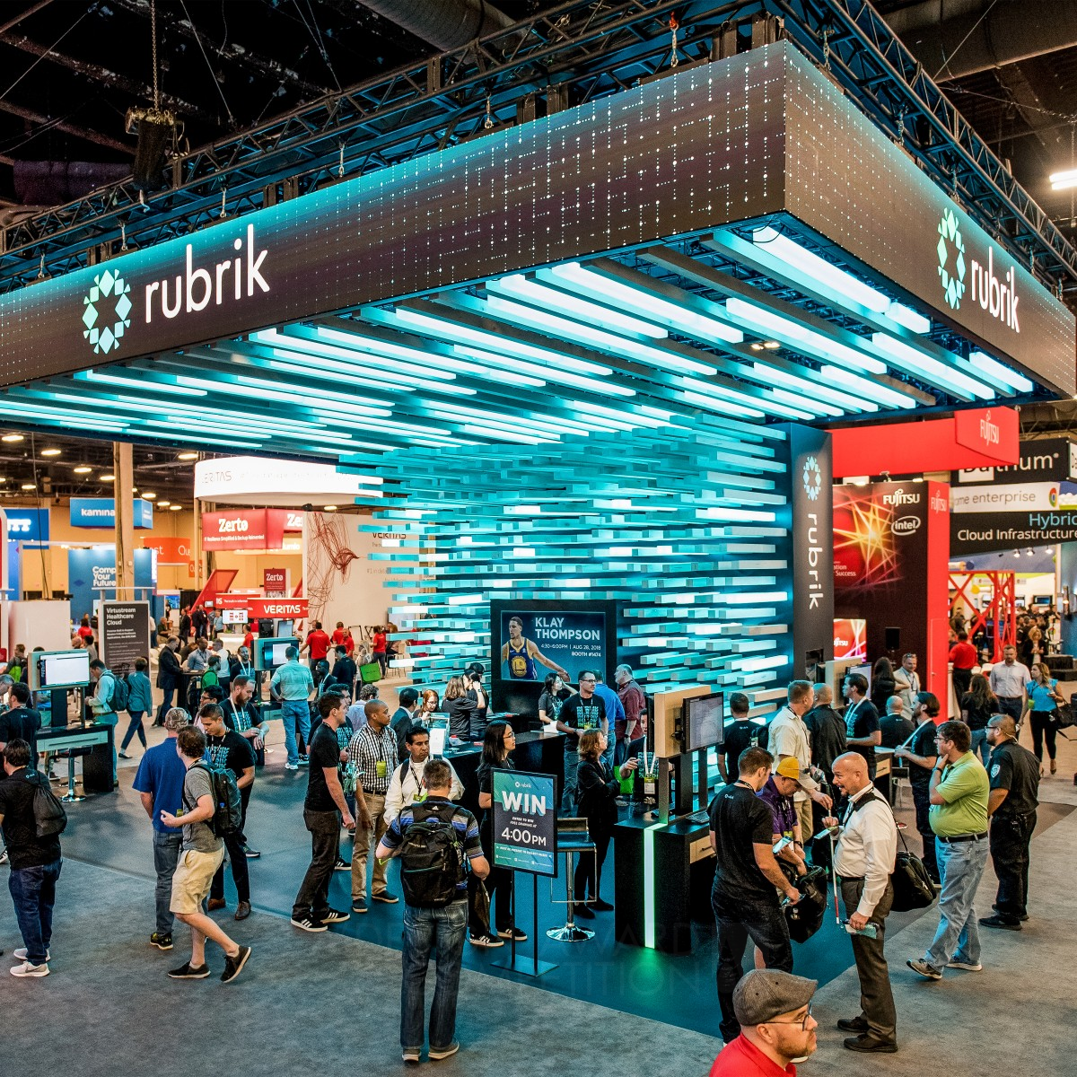 Led Canopy VMWorld US Booth by Astound Group Golden Interior Space and Exhibition Design Award Winner 2019 