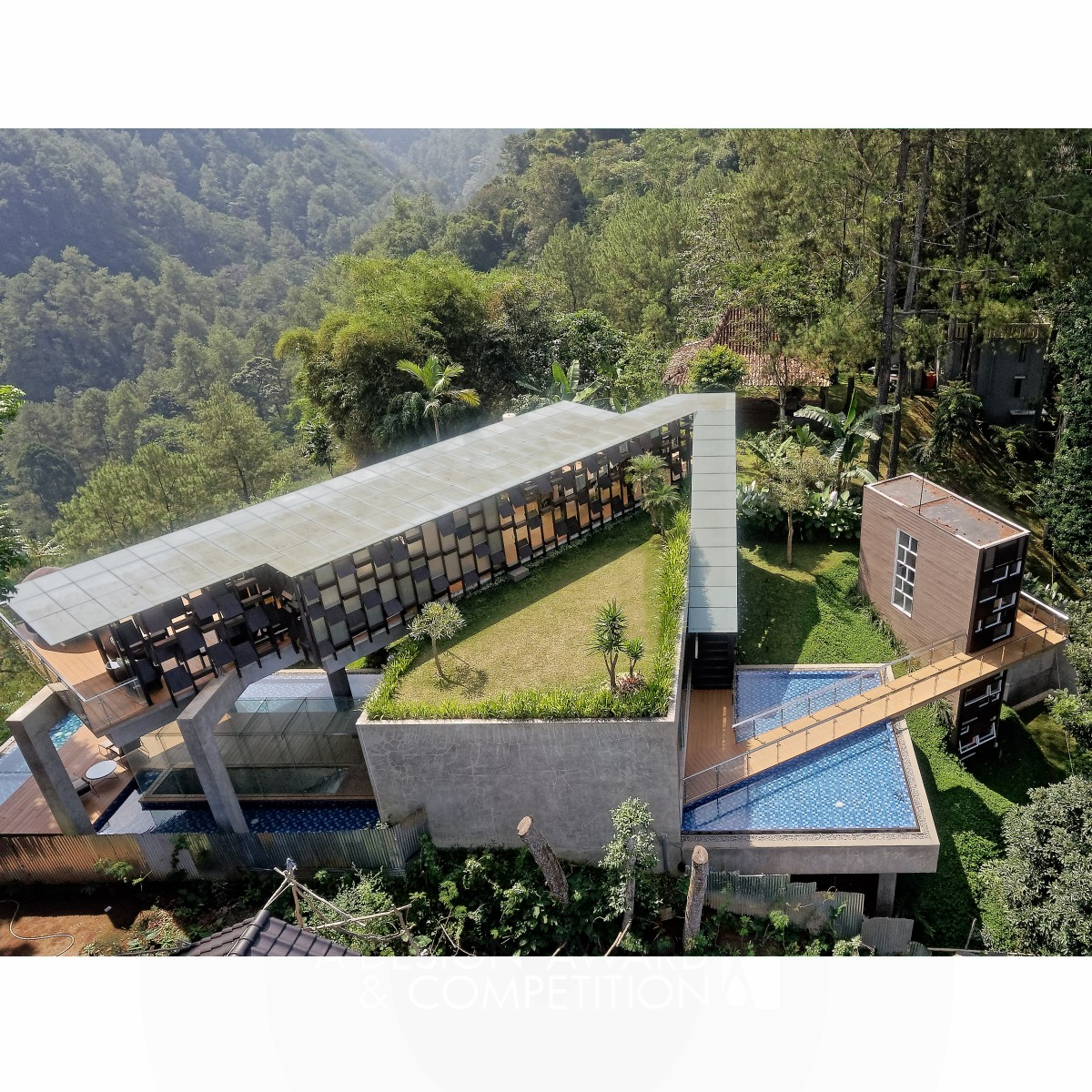 Hanging Villa Residential House by Tonny Wirawan Suriadjaja Silver Architecture, Building and Structure Design Award Winner 2019 