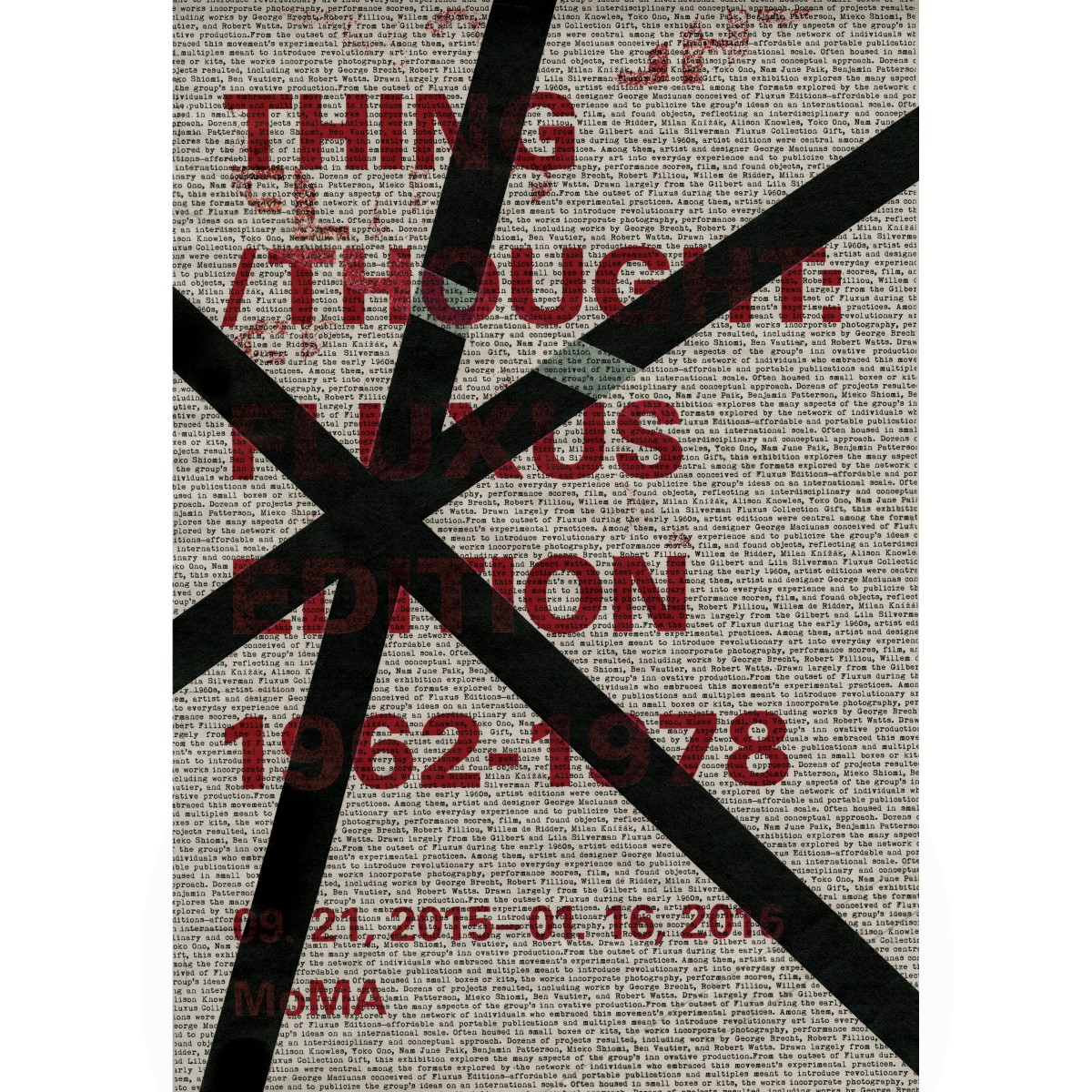 Fluxus Poster Design For MoMa Fluxus by Qingru Joy Wu Iron Graphics, Illustration and Visual Communication Design Award Winner 2019 