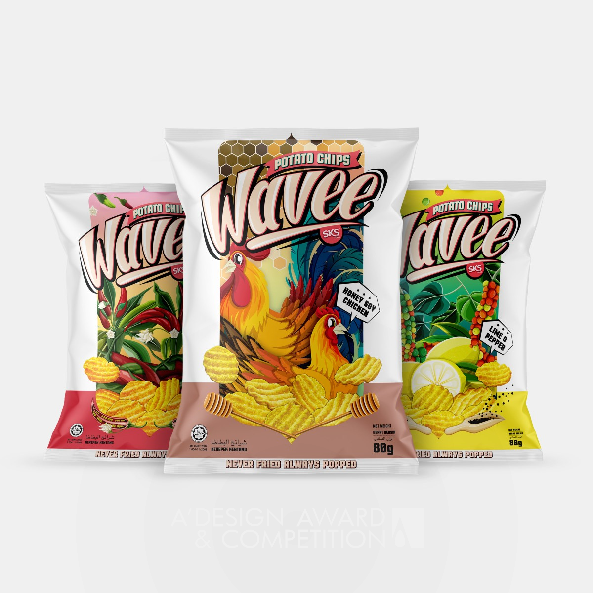 Wavee Packaging Identity by Shawn Goh Chin Siang Bronze Packaging Design Award Winner 2019 